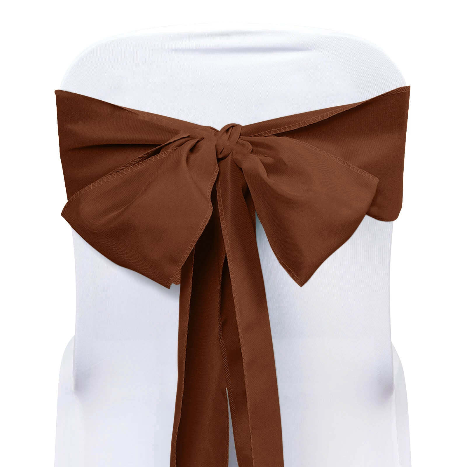 5 Pack Polyester Chair Sashes Cinnamon Brown 6"x108" Chair Sashes HIER_3340