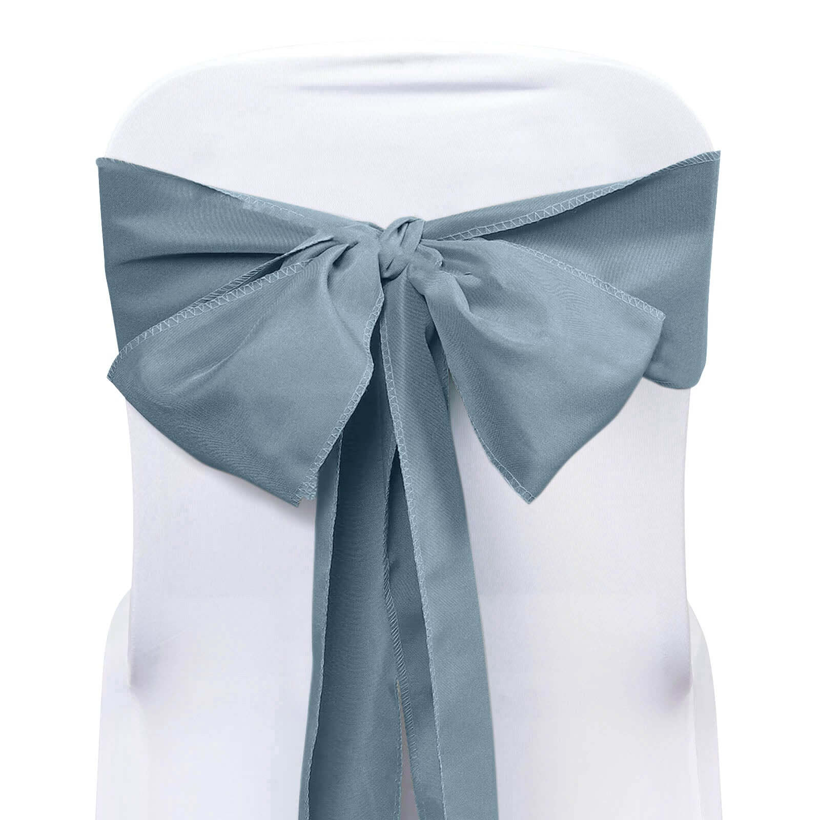5 Pack Polyester Chair Sashes Dusty Blue 6"x108" Chair Sashes HIER_3340