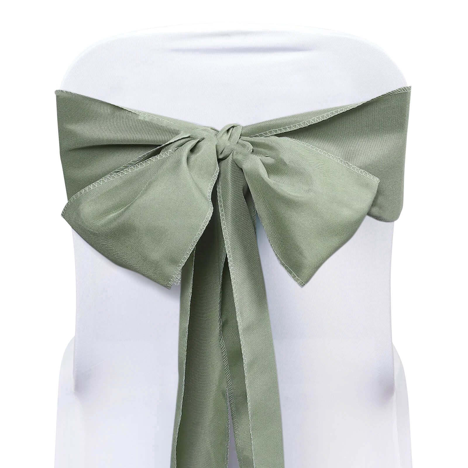 5 Pack Polyester Chair Sashes Dusty Sage Green 6"x108" Chair Sashes HIER_3340