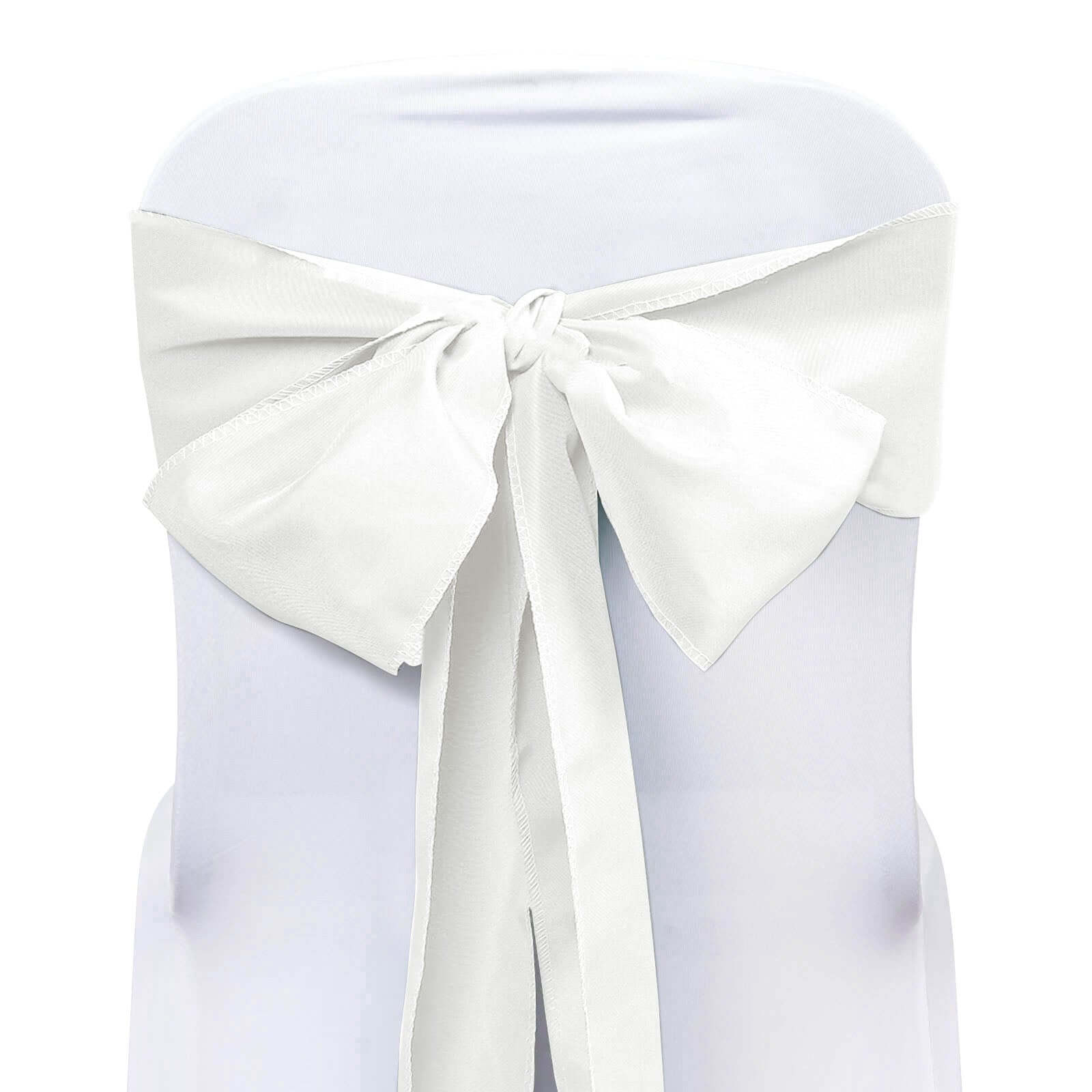 5 Pack Polyester Chair Sashes Ivory 6"x108" Chair Sashes HIER_3340