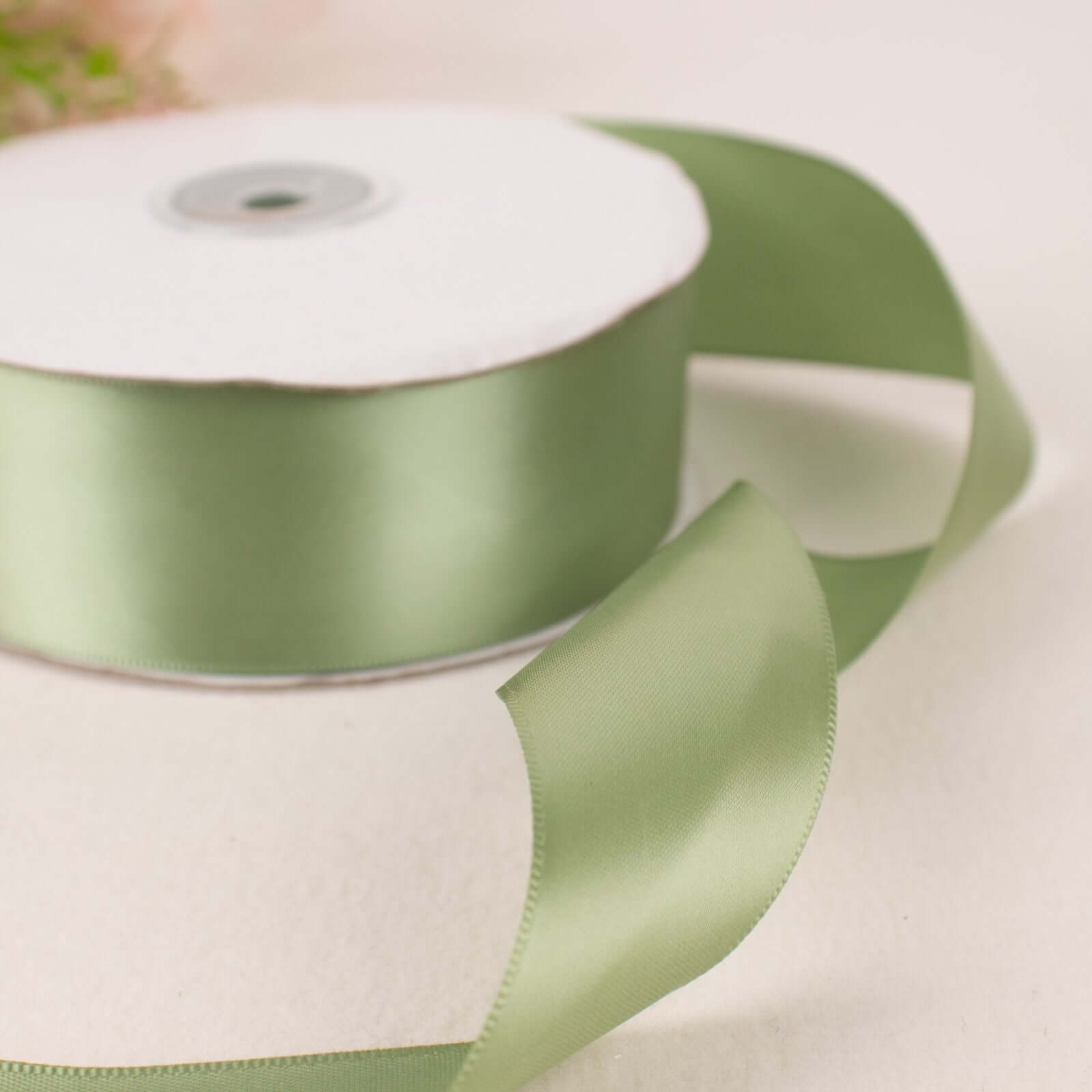 50 Yards 1.5" Sage Green Single Face Decorative Satin Ribbon Ribbons HIER_9400