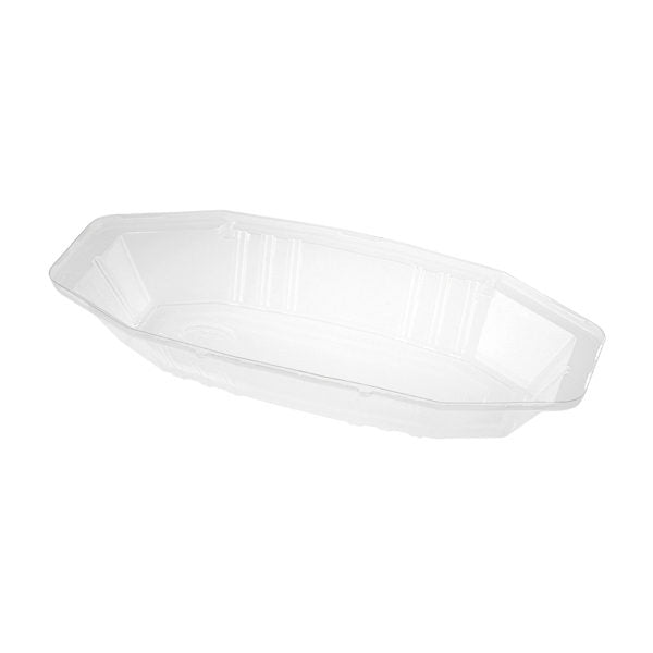 Clear Elegant Soft Serving Boat - 12 Count