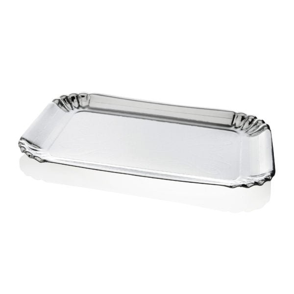 9″X13″ Silver Foiled Paper Tray - 2 Count