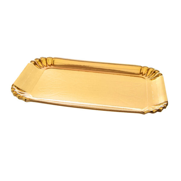 9″X13″ Gold Foiled Paper Tray - 2 Count