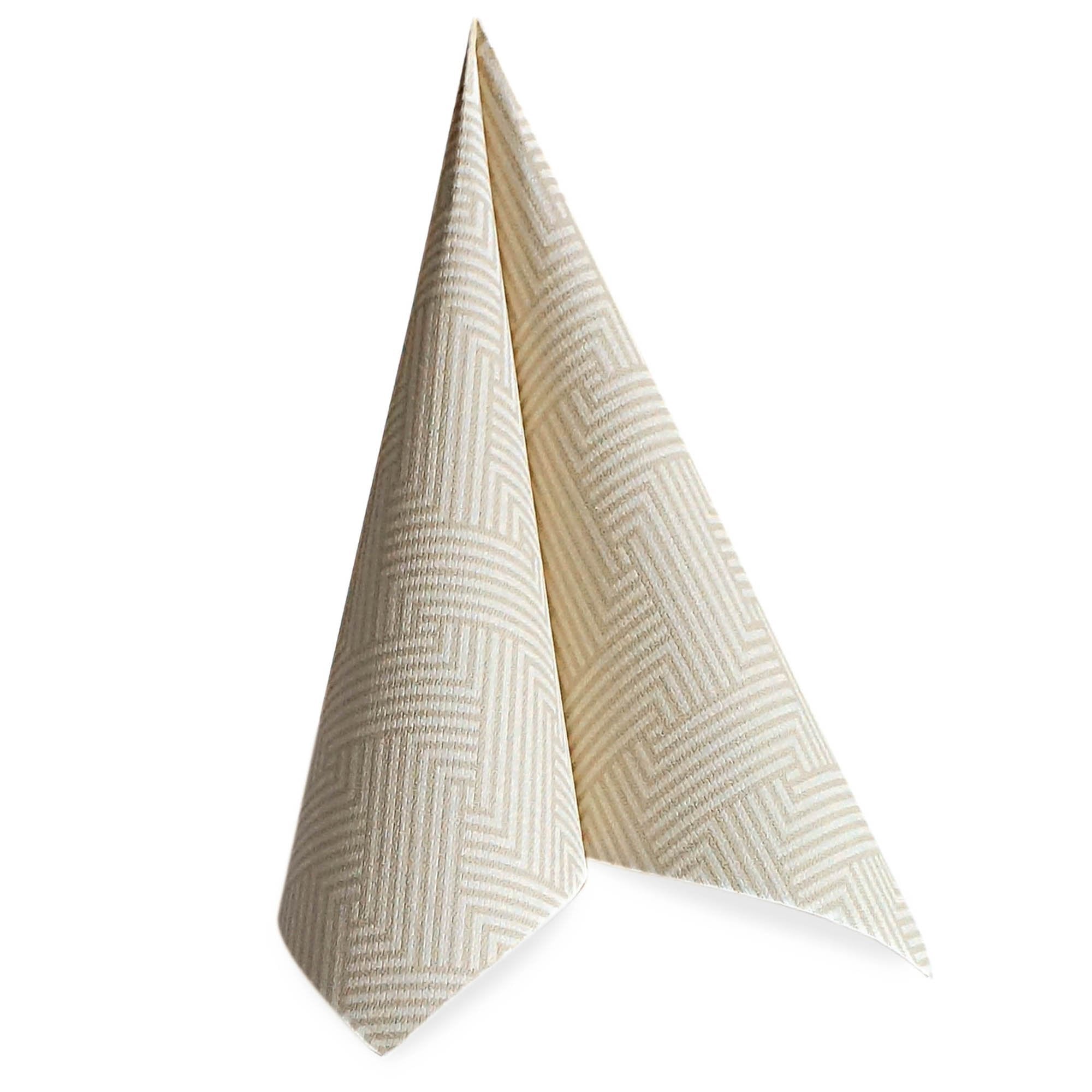Linen Like Disposable Paper Dinner Napkins - Cream - 50 Pack