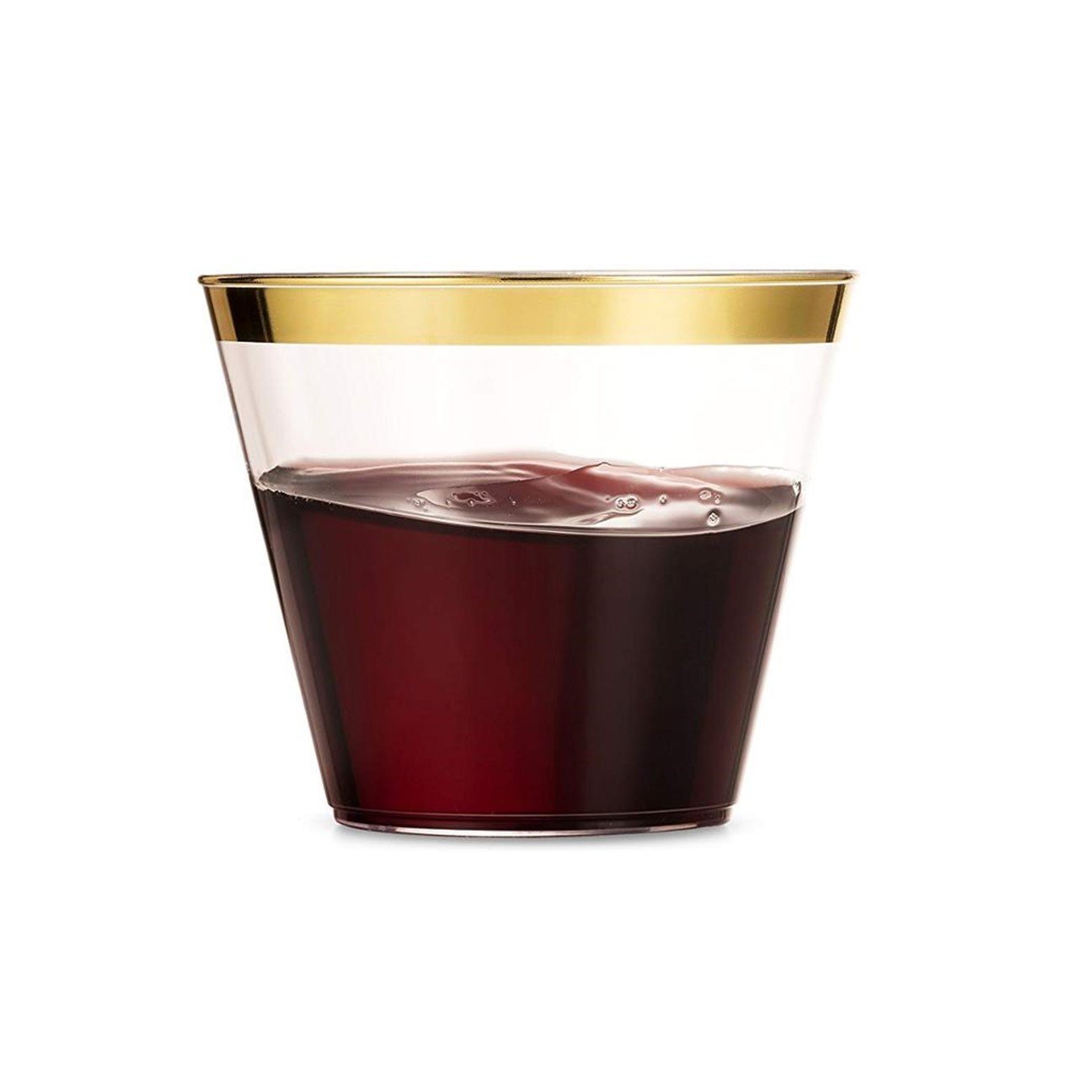 9 Oz Old Fashioned Tumblers With Gold Rim