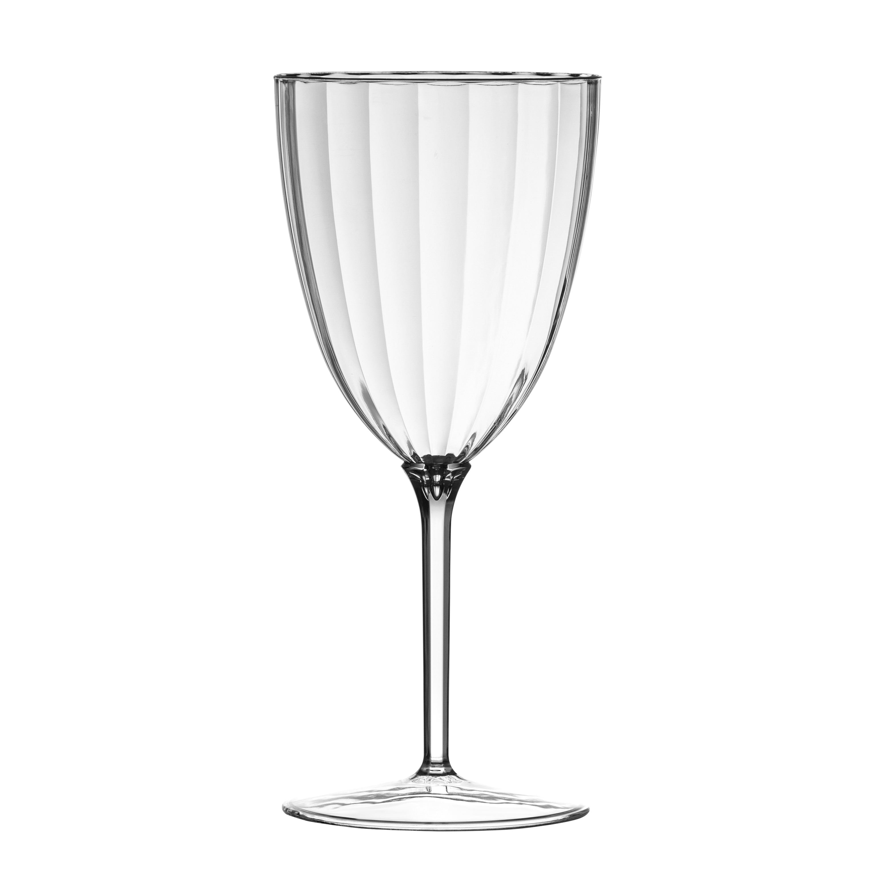 7 Oz 1-Piece Clear Plastic Disposable Wine Goblet - 8 Pack