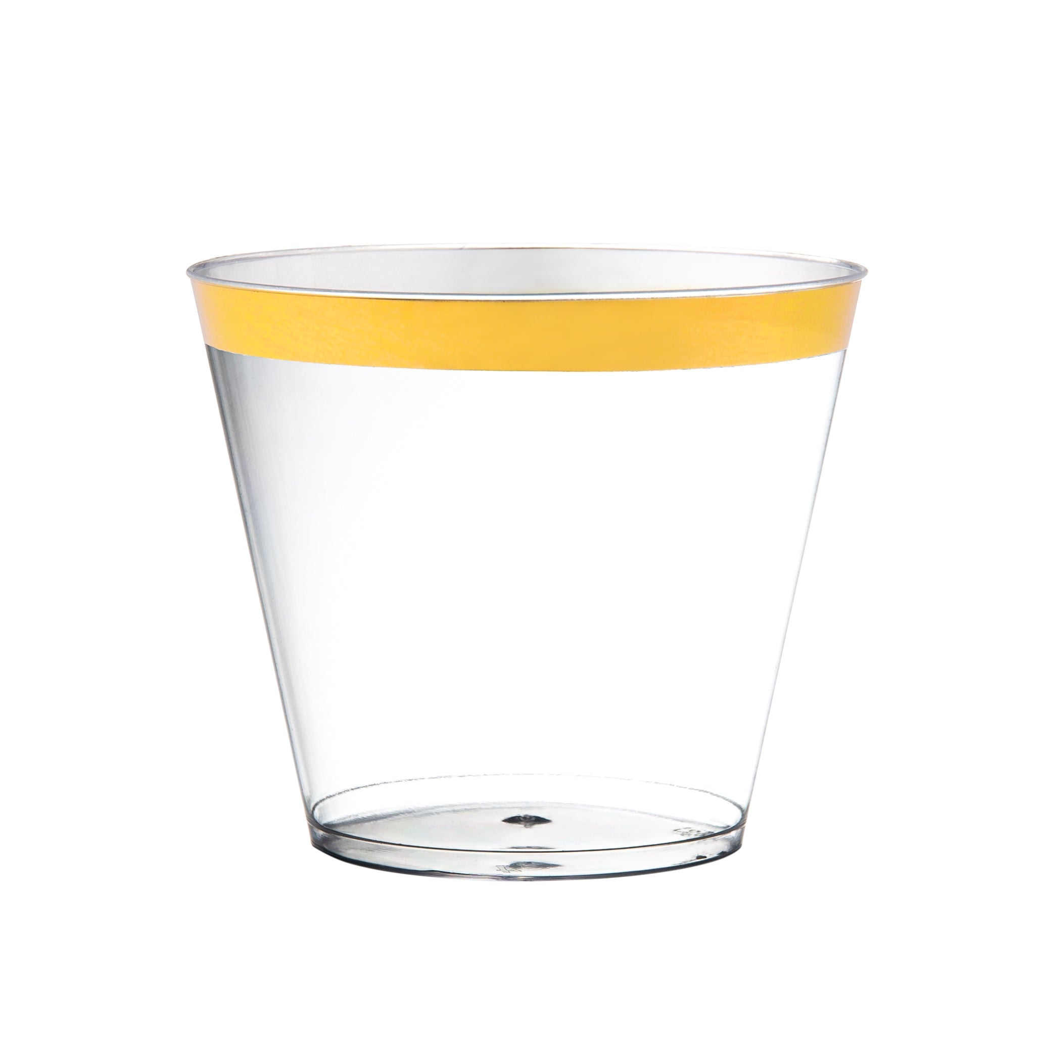 9 Oz Old Fashioned Tumblers With Gold Rim