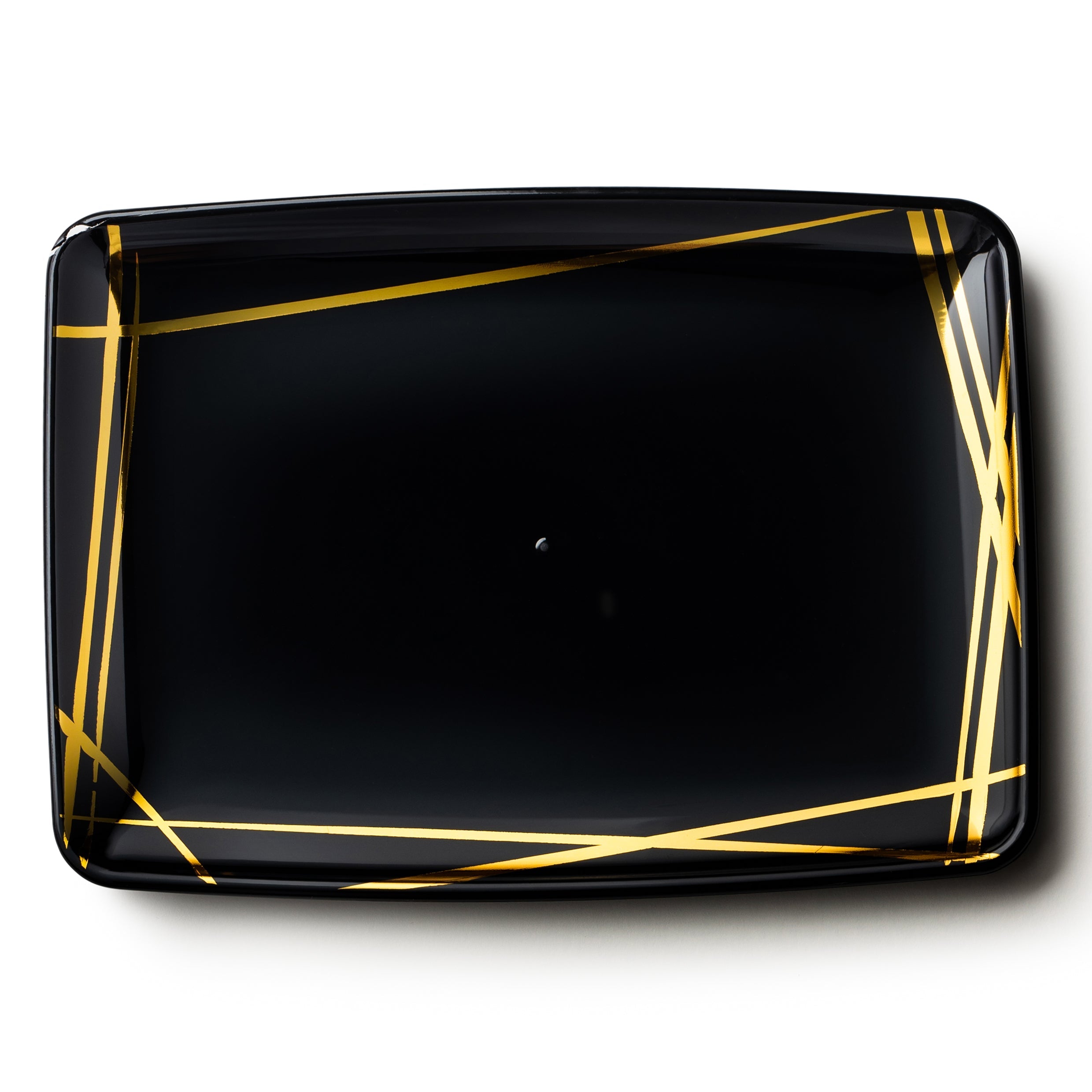 Twist Black and Gold Rectangle Serving Dish - 2 Pack