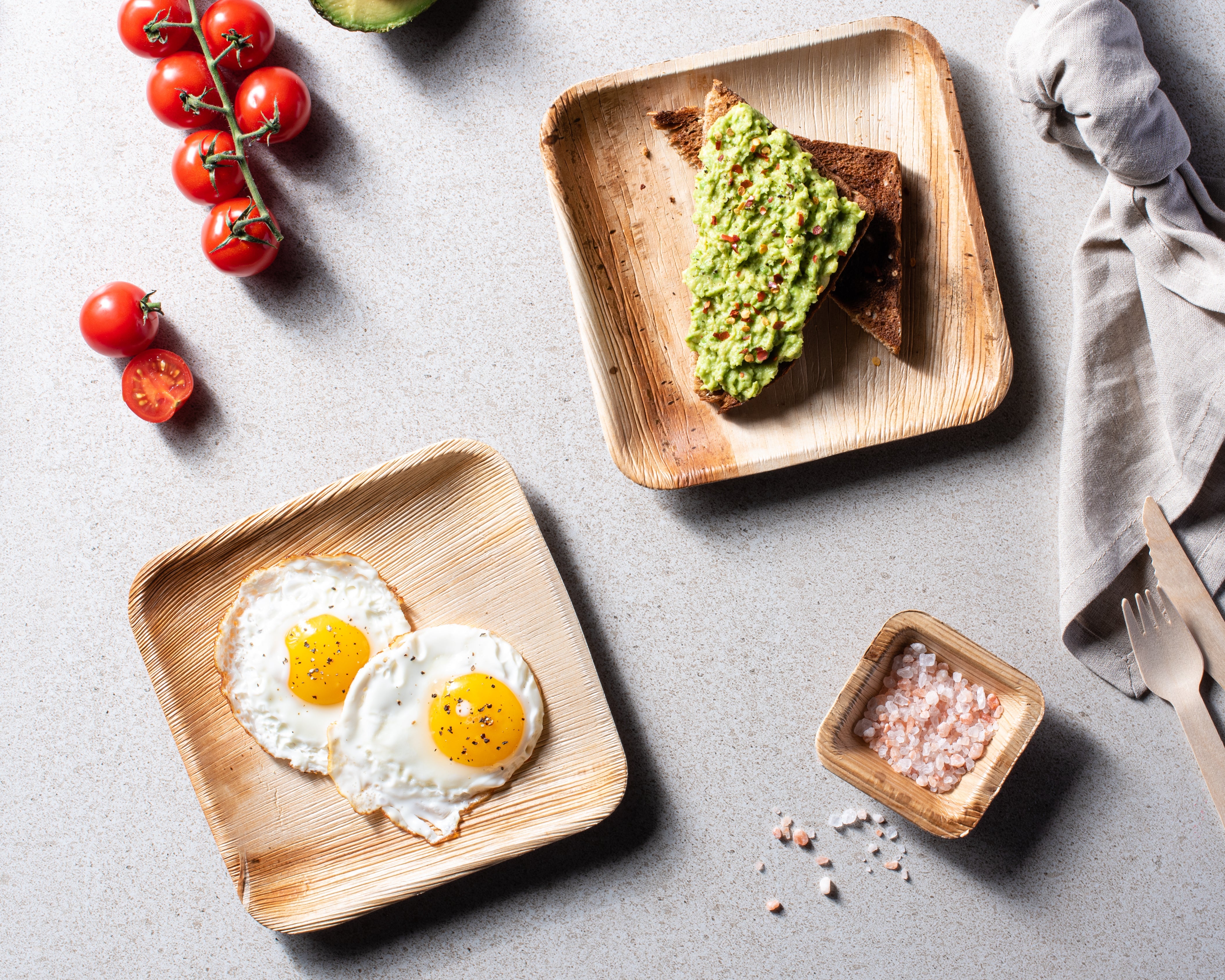 100% Compostable Plates Natural Disposable Square Palm Leaf Plates Bamboo-Style Plate - Palm Leaf