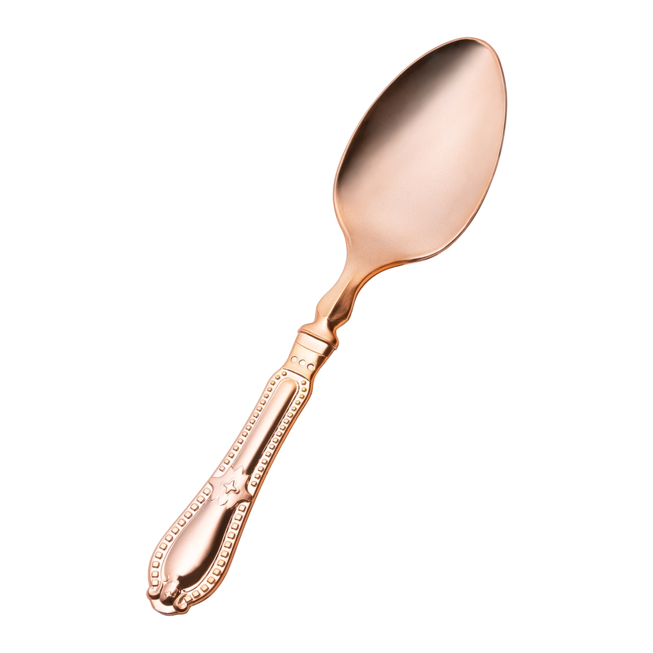 Disposable Shiny Metallic Rose Gold Flatware - Baroque