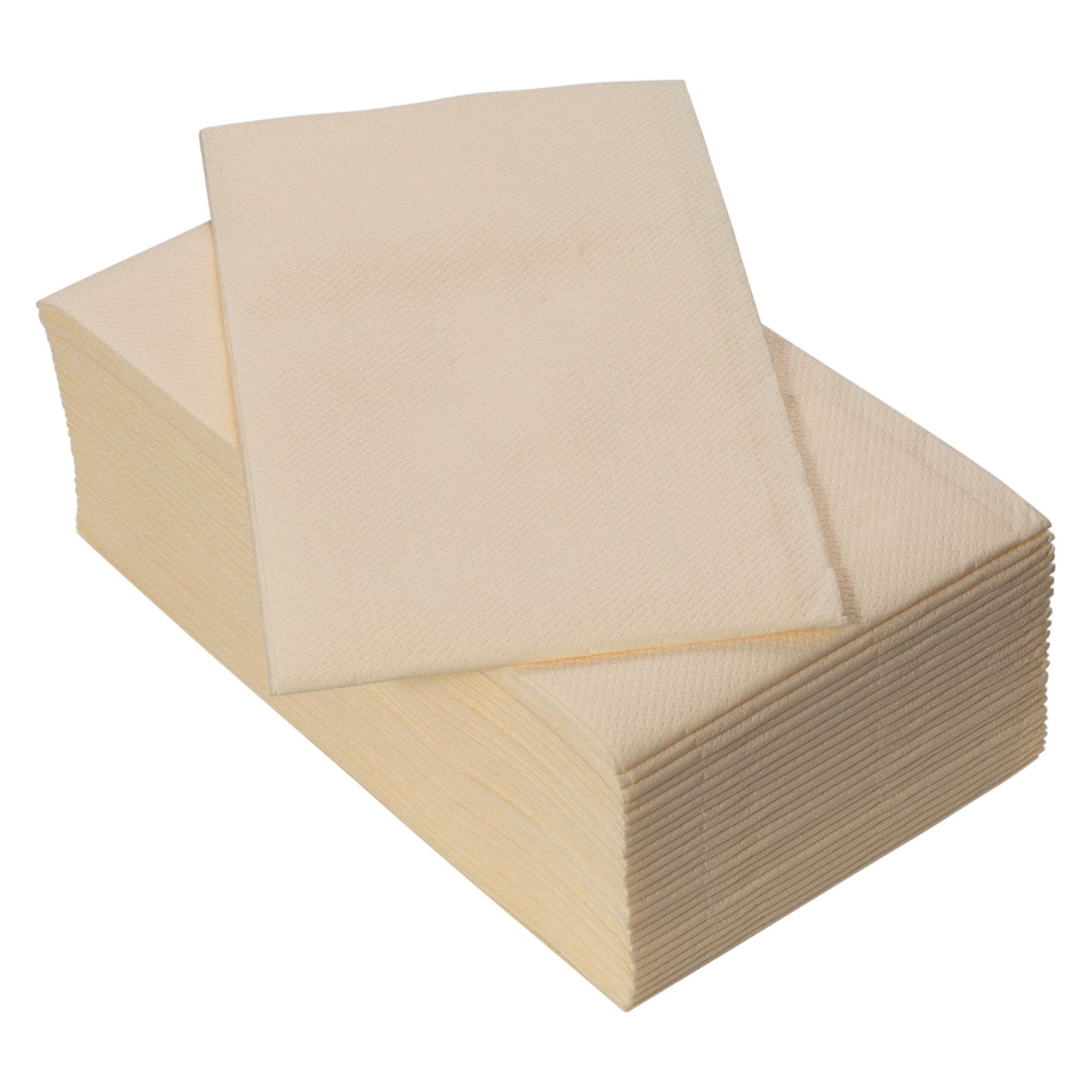 Linen Like Disposable Paper Buffet Napkins 50 Pack - Champagne