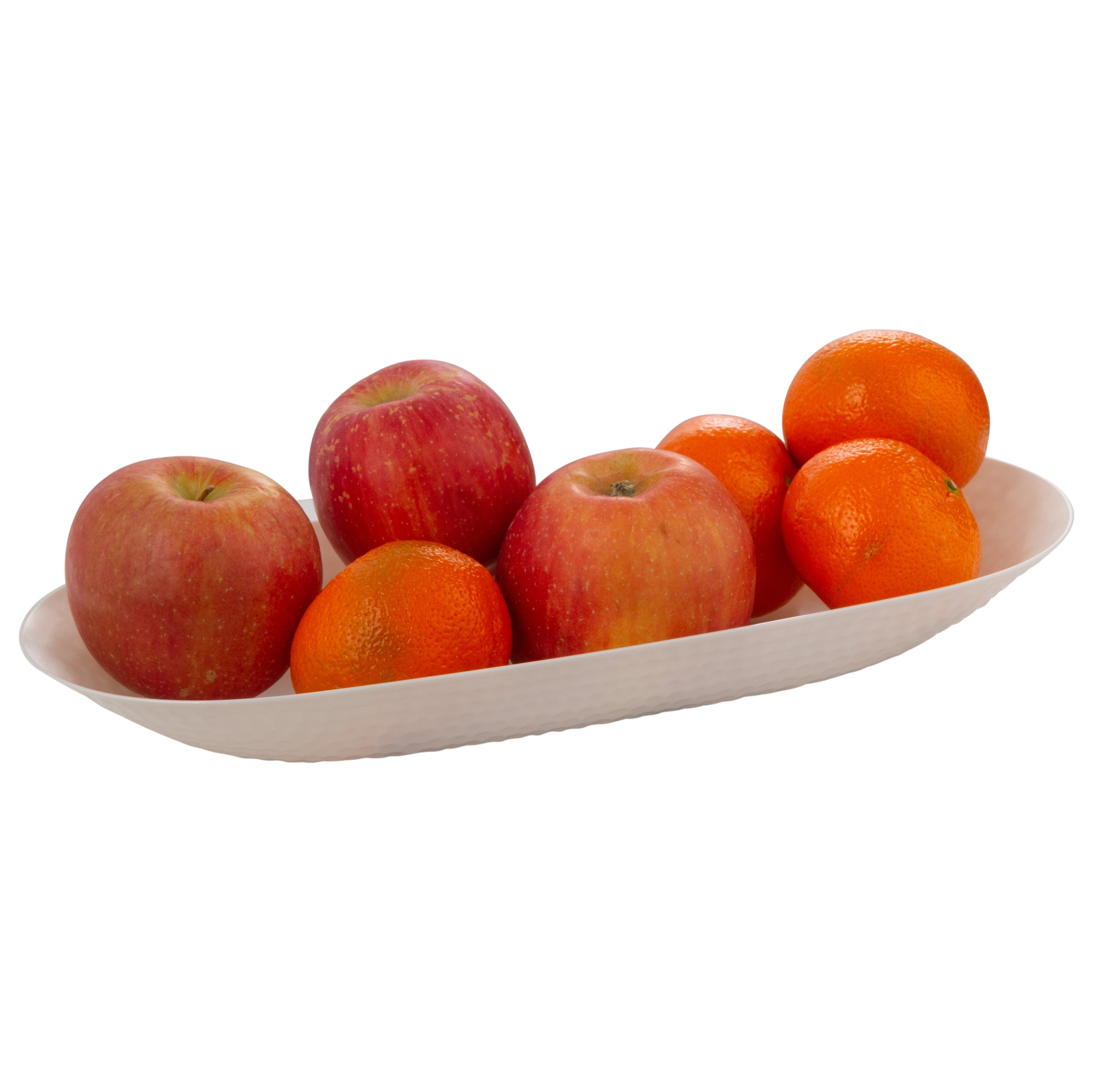 Ivory Plastic Oval Pebbled Serving Dish - 2 Pack