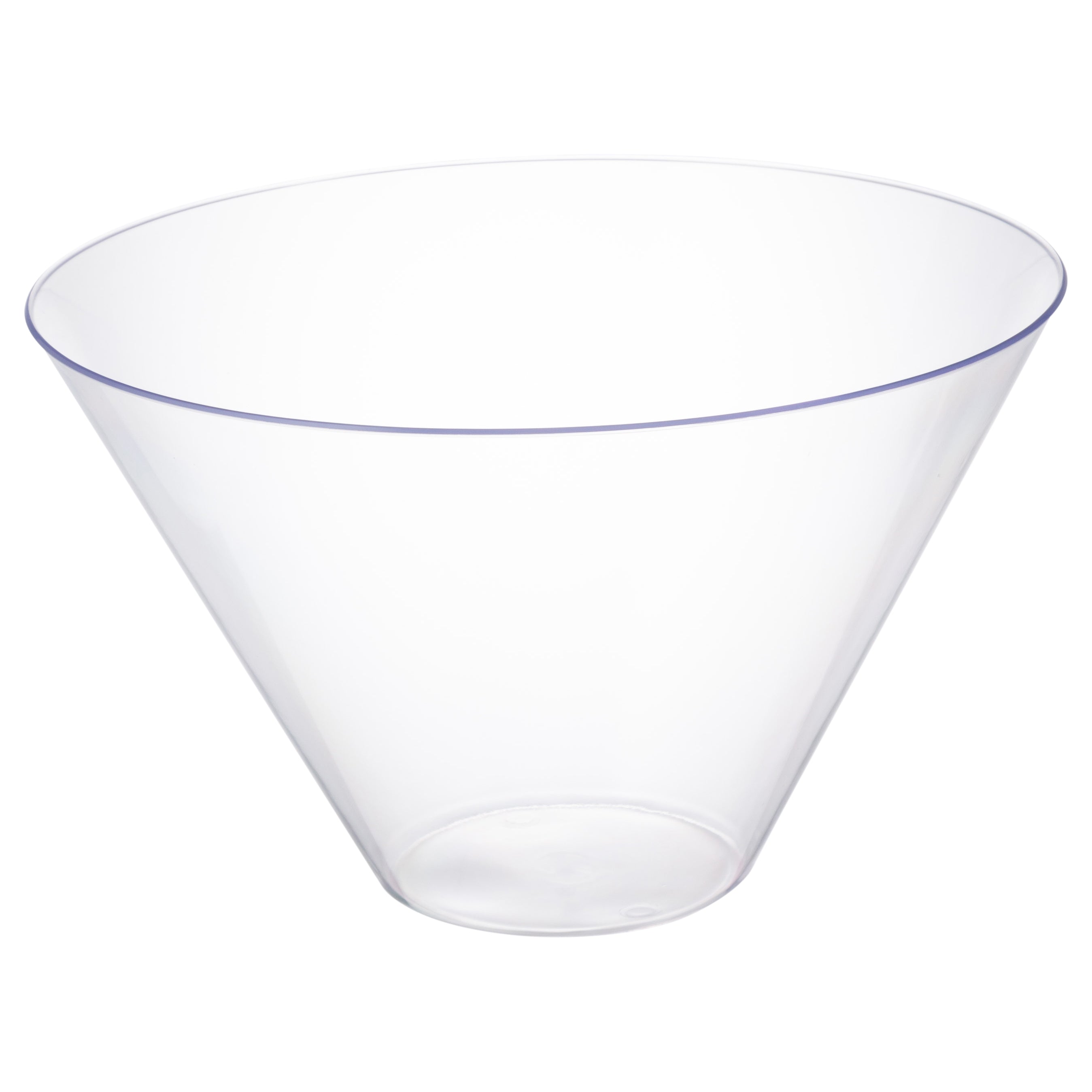 Clear Plastic Cone Shaped Salad Bowl - 5 Pack