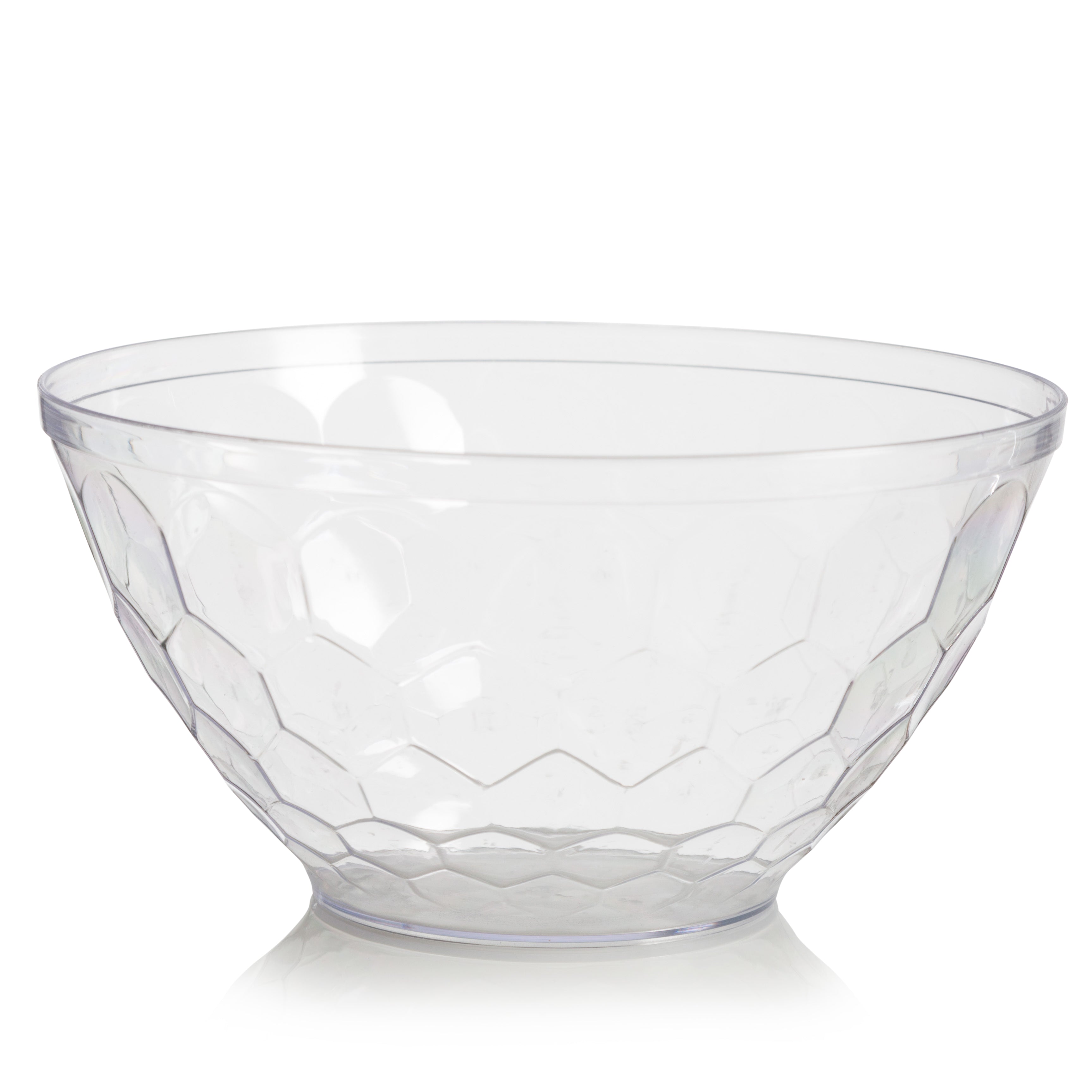 Clear Plastic Embossed Salad Bowl 1 Pack