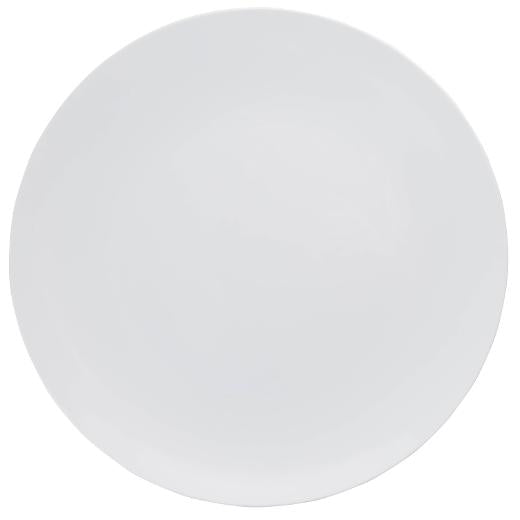 Gold and White Round Plastic Plates - Versa