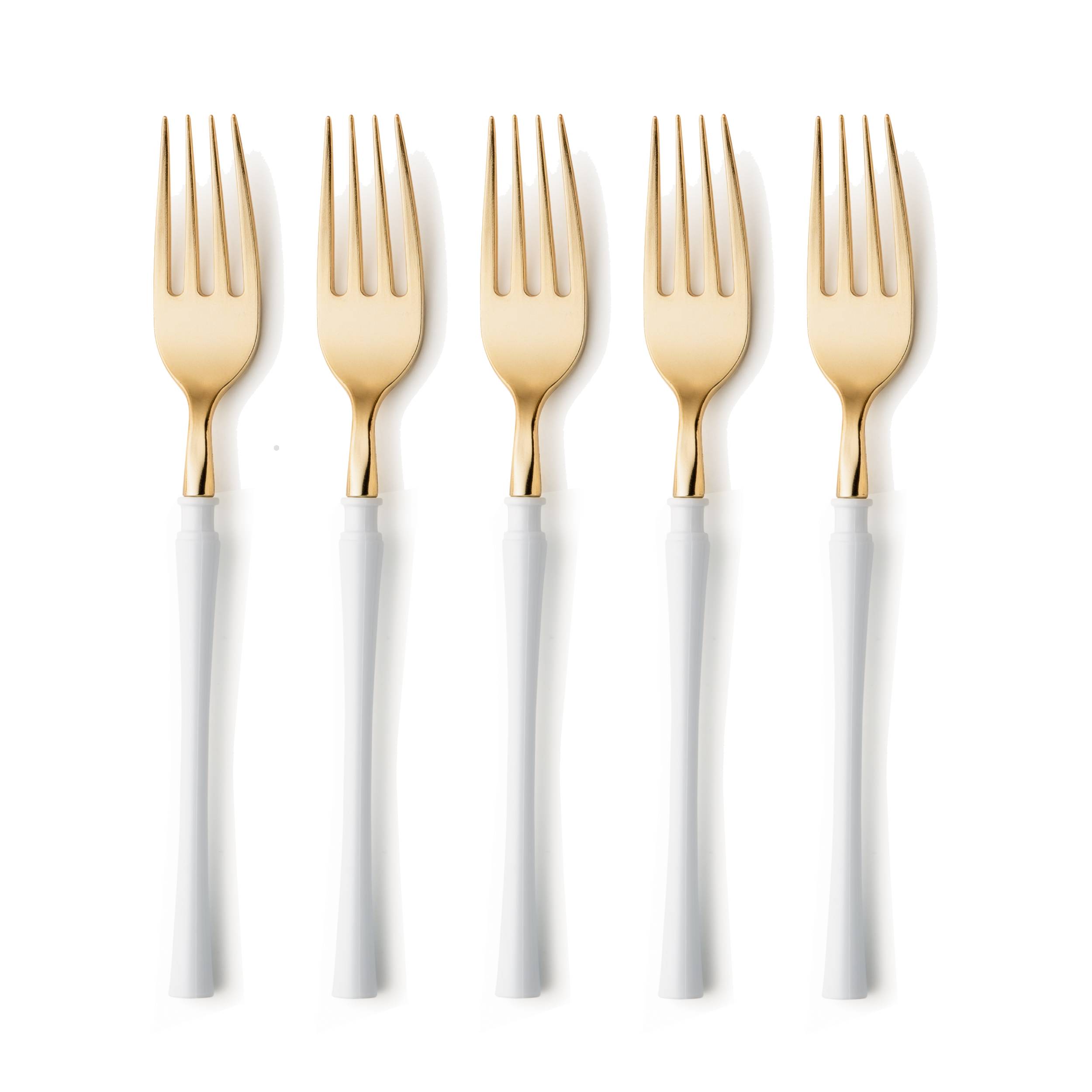 Fusion Collection White/Gold Forks 20 Count
