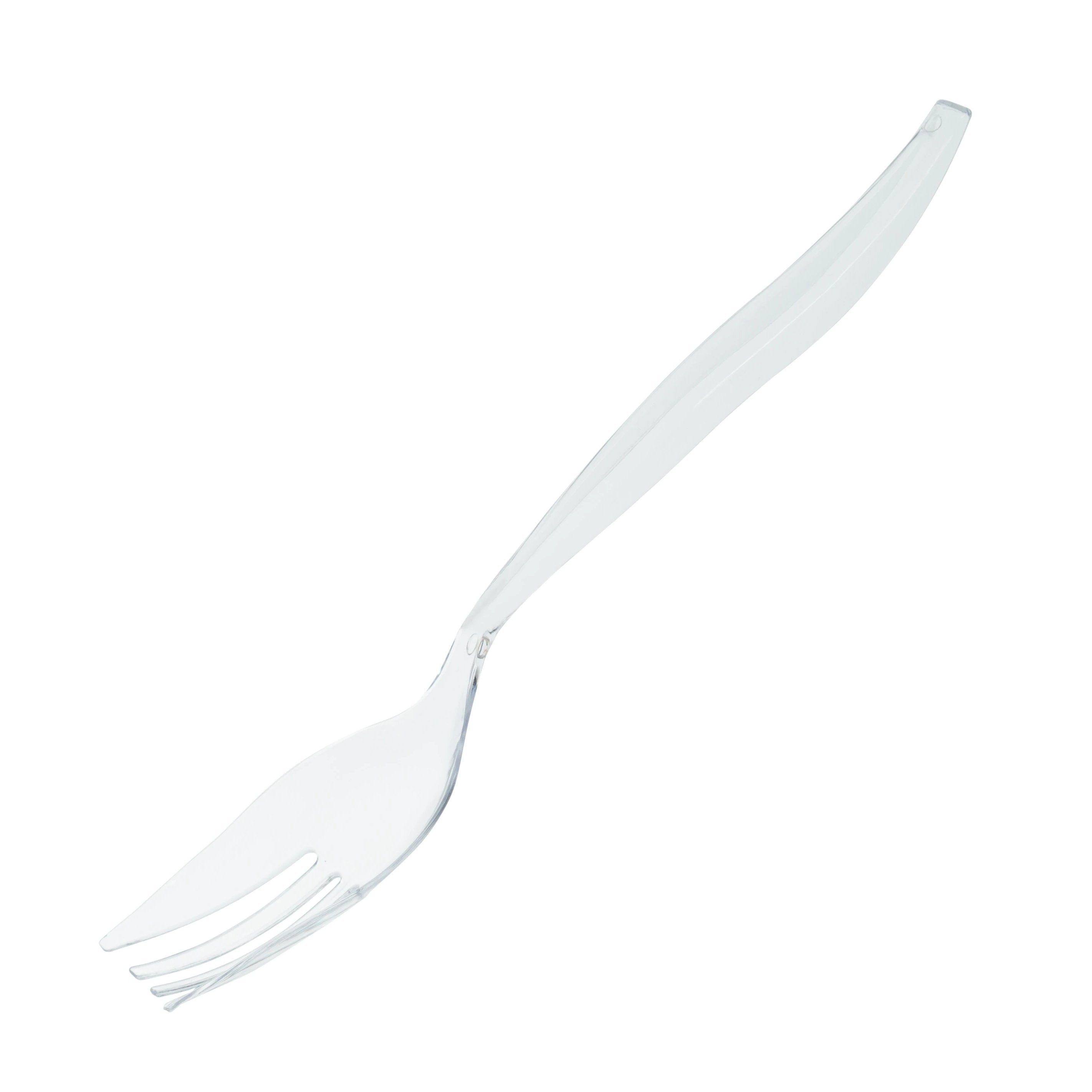 12 Inch Clear Plastic Serving Fork 1 Pack
