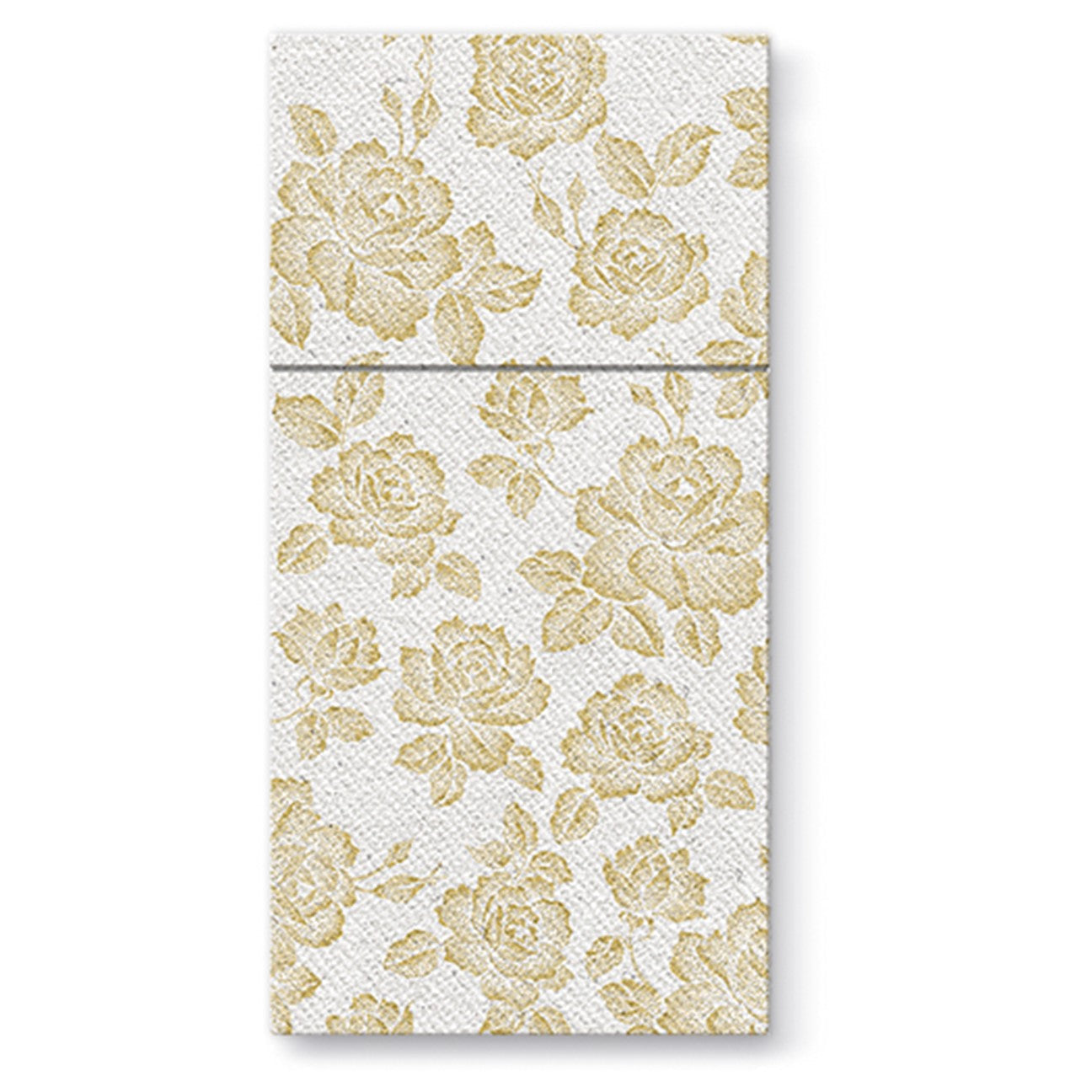 Subtle Roses Airlaid Gold Pocket Napkin 1/8 Fold - 25 pack