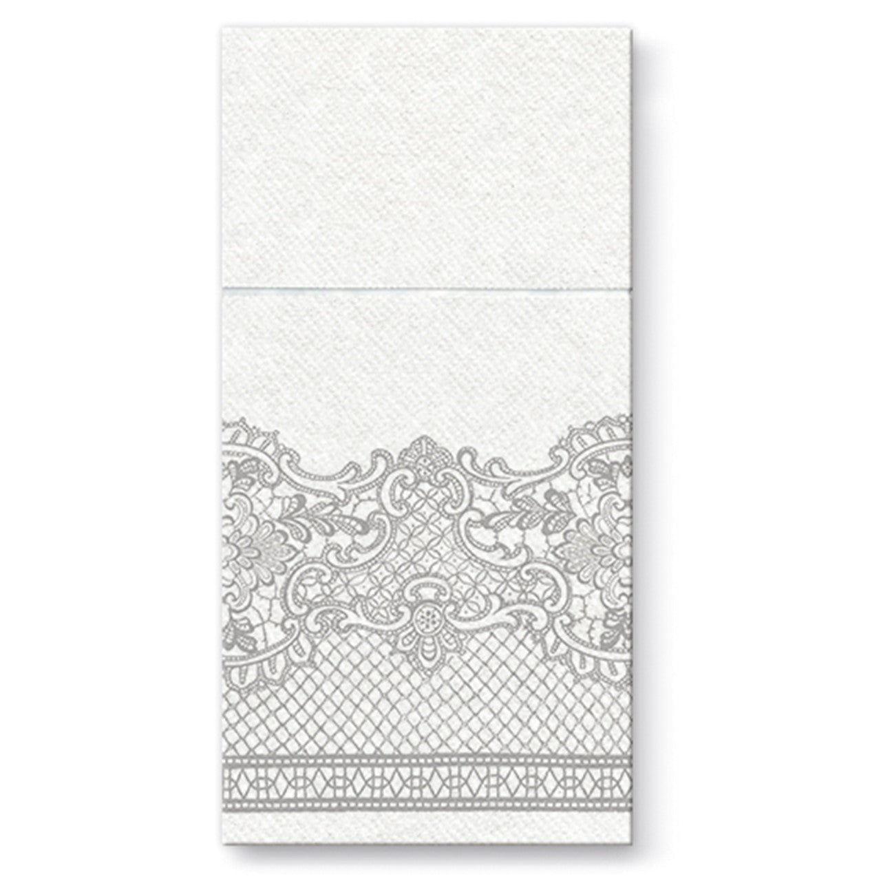Royal Lace Airlaid Silver Pocket Napkin 1/8 Fold - 25 pack