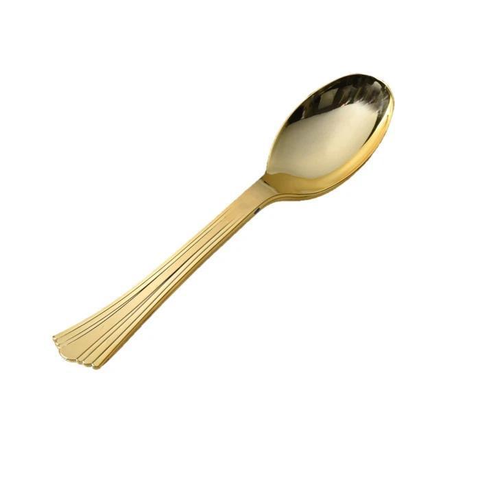 12 Inch Gold Plastic Serving Spoon 1 Pack