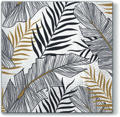 Exotic Leaves Floral Lunch Napkin - 20 Pack