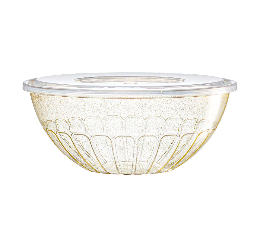 Gold Glitter Salad Bowl  - 3 Count