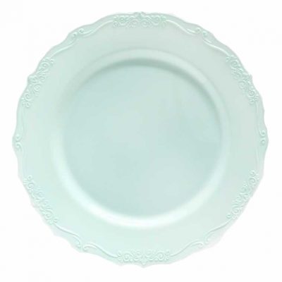 Green Round Plastic Plates - Vintage