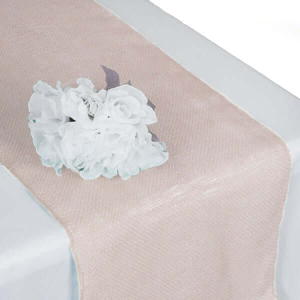 Burlap Jute 14"x108" Table Runner Blush - Rustic Boho Chic Tabletop Decor Runners HIER_2360
