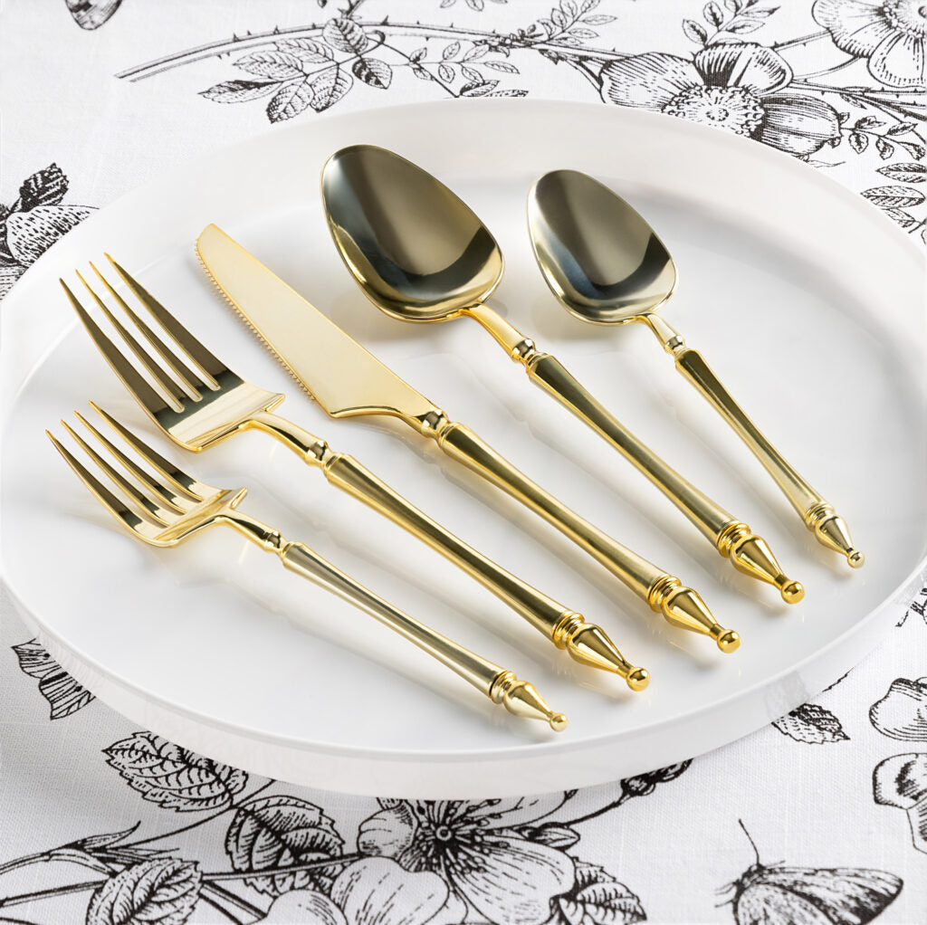 Majestic Collection Plastic Gold Flatware - 20 Count