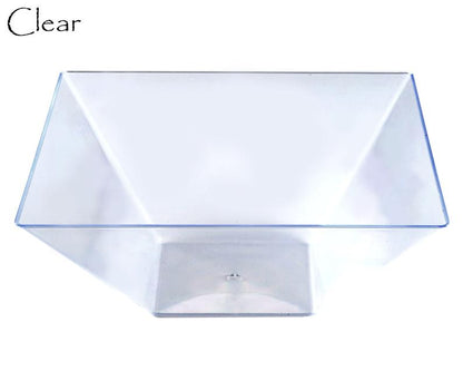 Clear Plastic Square Serving Bowl - 3 Pack