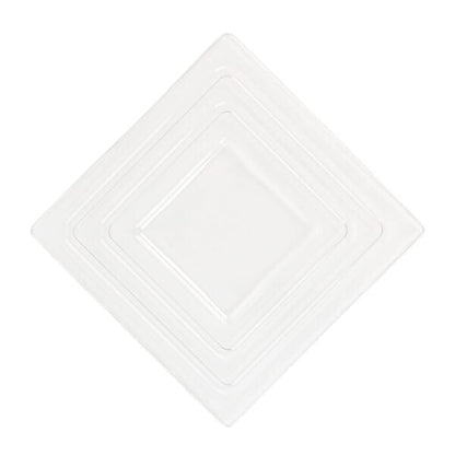 Clear Plastic Square Serving Bowl - 3 Pack