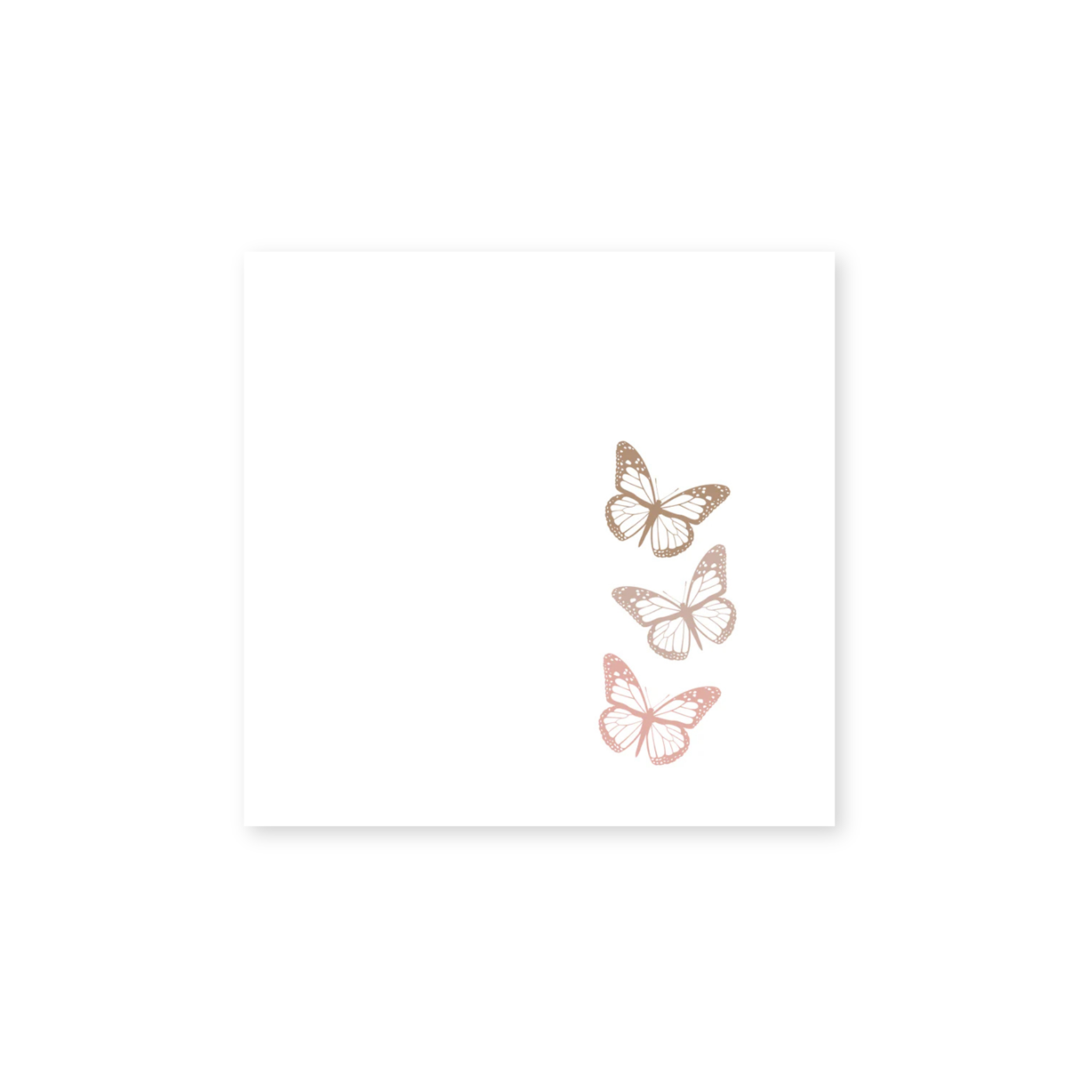 Disposable Paper Cocktail Napkins 16 Pack - Butterfly Trio