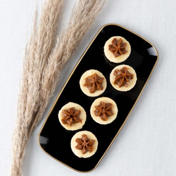 10.6 Inch Organic Black and Gold Rectangle Serving Tray - 2 Pack