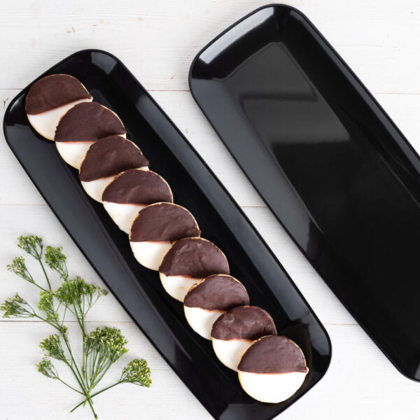 17.5" Organic Black Rectangle Serving Tray - 2 Pack