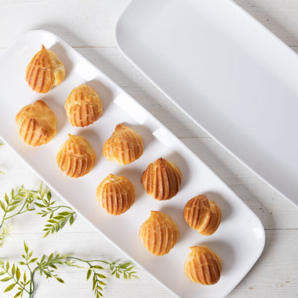 17.5" Organic White Rectangle Serving Tray - 2 Pack