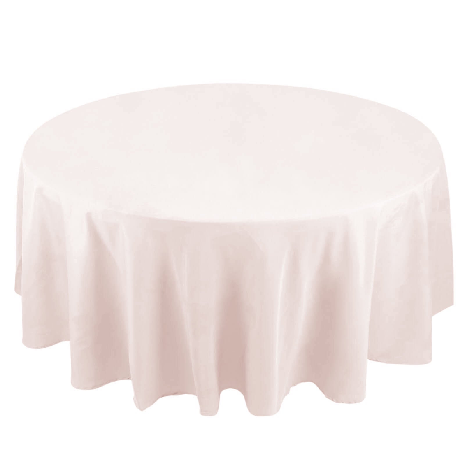 Premium Polyester 108" Round Tablecloth Blush - Wrinkle-Resistant 220GSM Table Cover Tablecloths HIER_2181