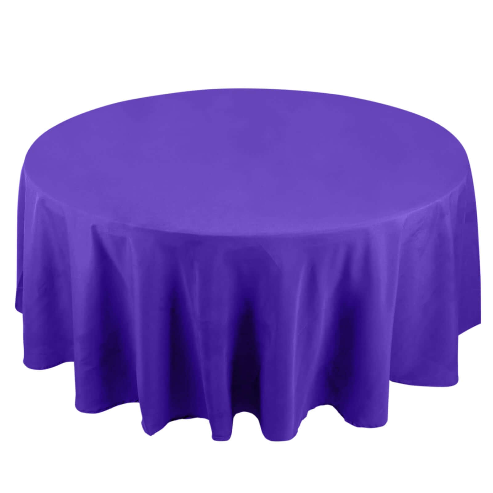 Premium Polyester 108" Round Tablecloth Purple - Wrinkle-Resistant 220GSM Table Cover Tablecloths HIER_2181