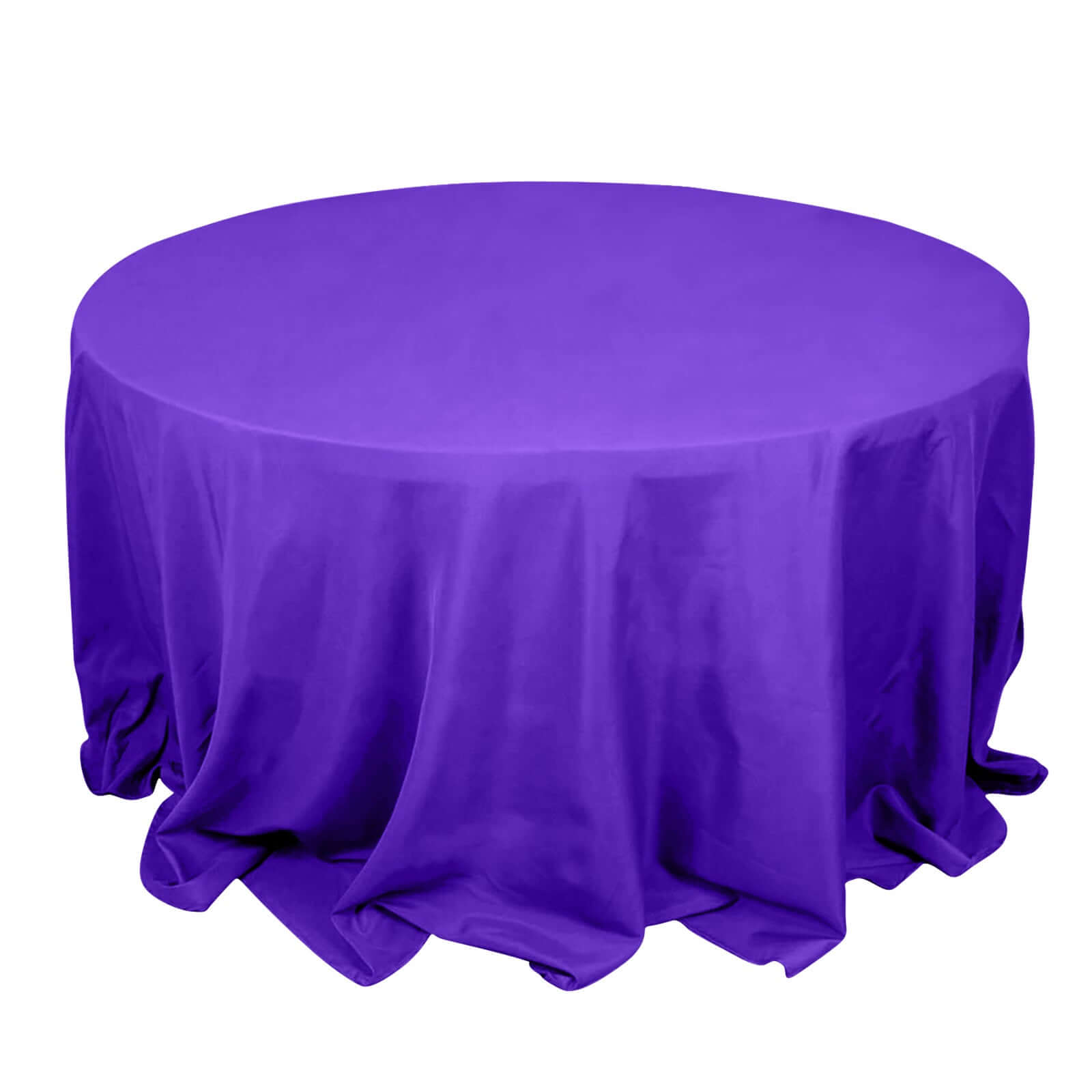 Premium Polyester 132" Round Tablecloth Purple - Seamless 220GSM Wrinkle-Resistant Table Cover Tablecloths HIER_2181