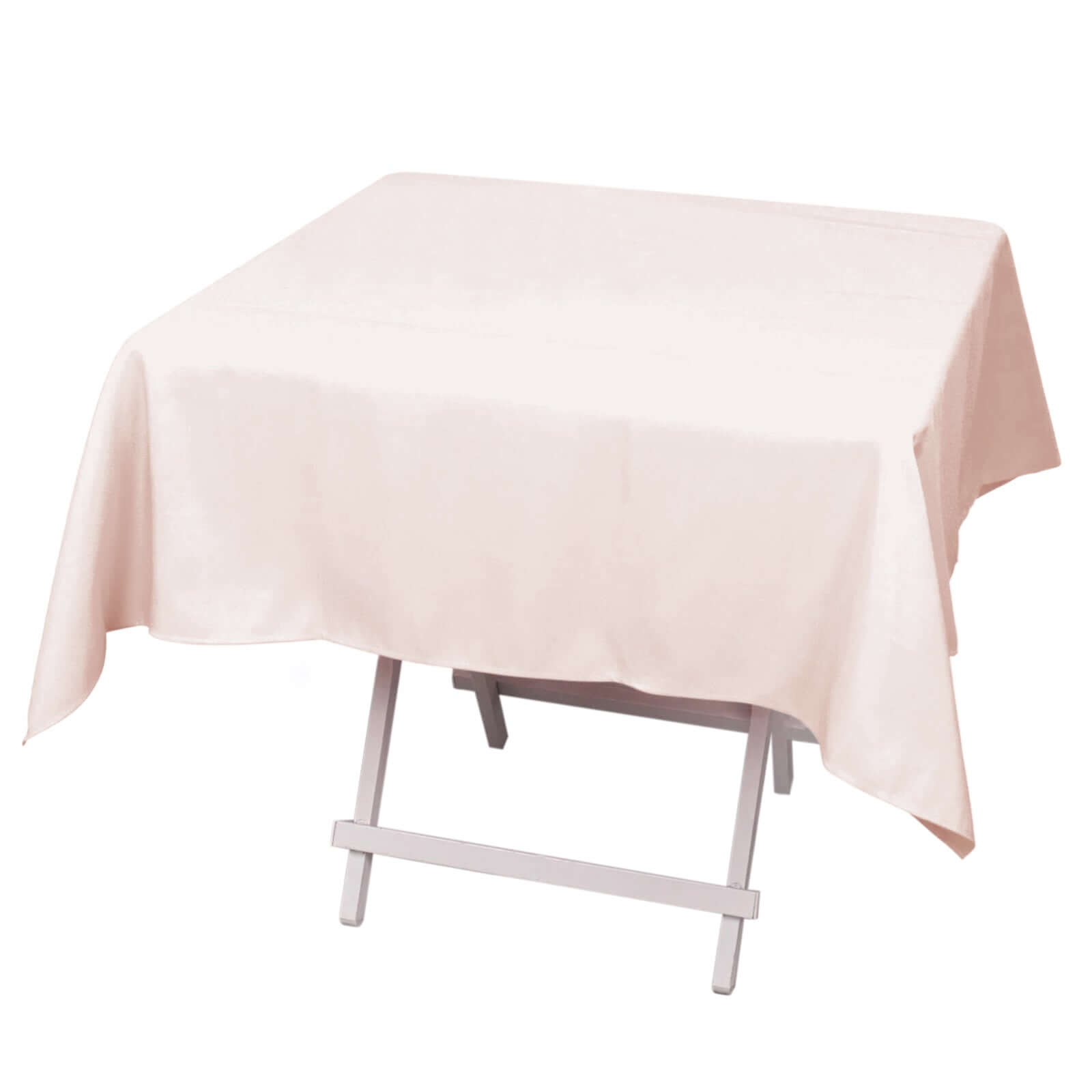 Premium Polyester 54"x54" Square Tablecloth Blush - Stain and Wrinkle-Resistant 220GSM Table Cover Tablecloths HIER_2181