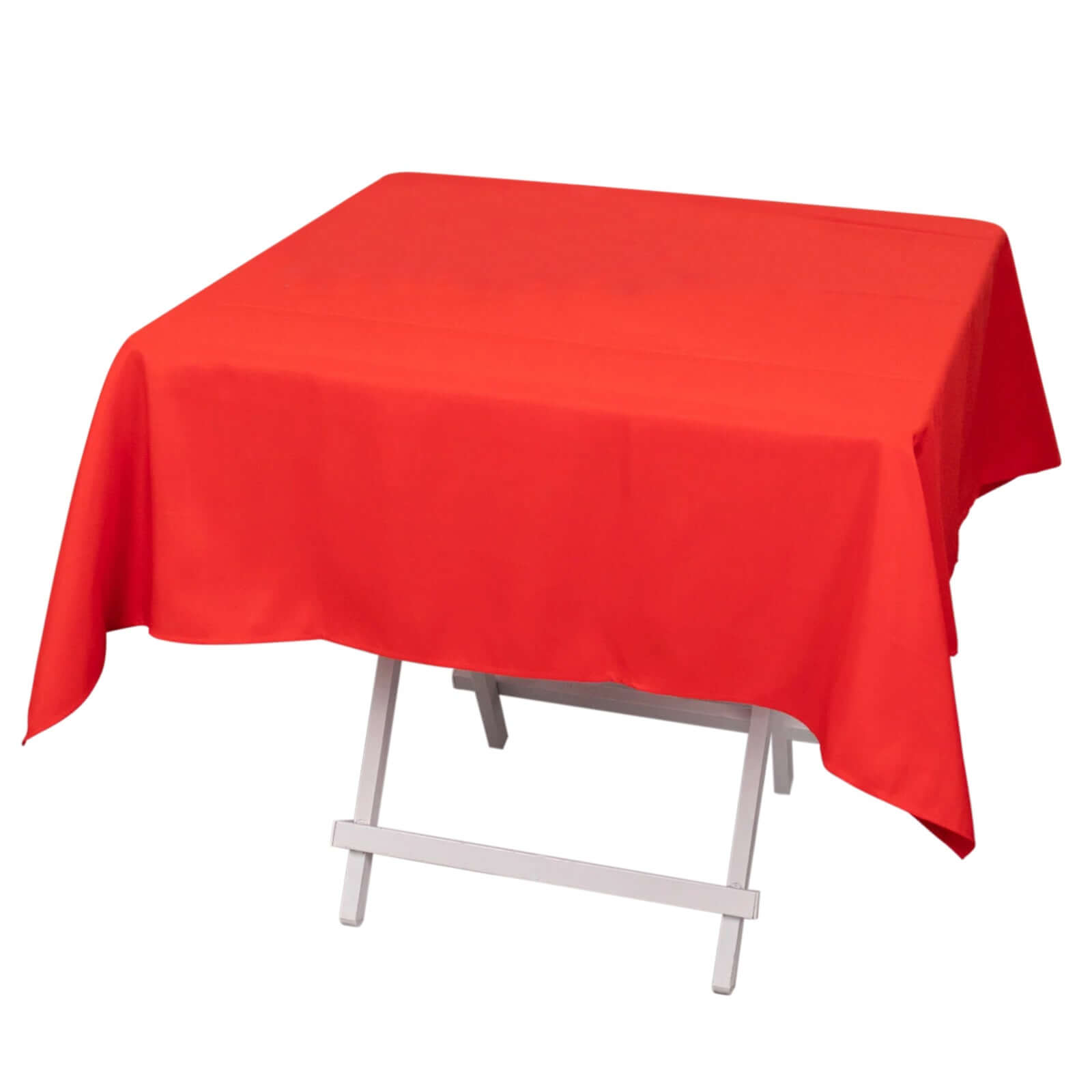 Premium Polyester 54"x54" Square Tablecloth Red - Stain and Wrinkle-Resistant 220GSM Table Cover Tablecloths HIER_2181
