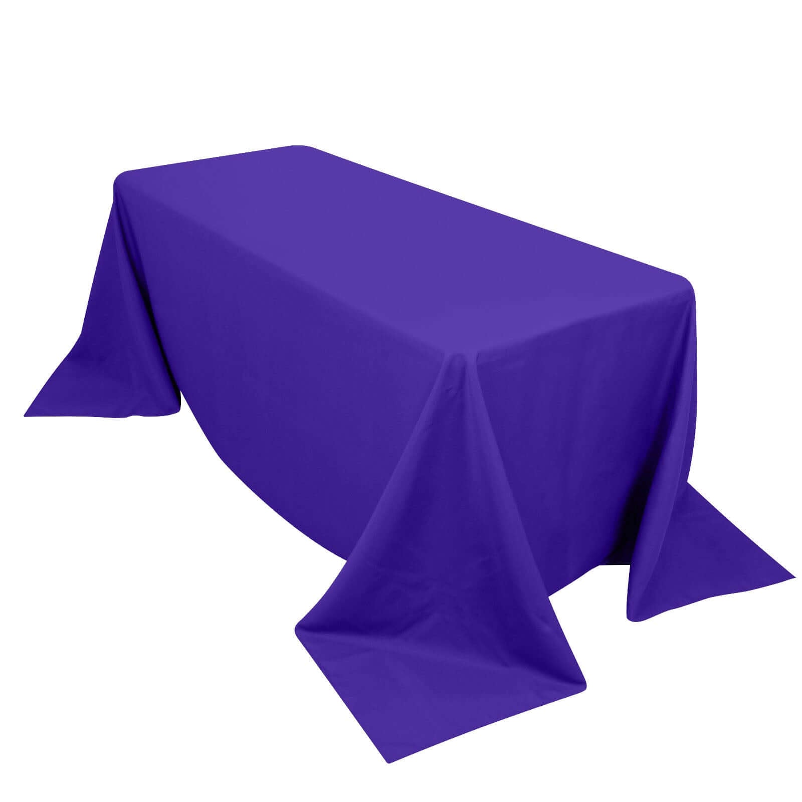 Premium Polyester 90"x132" Rectangle Tablecloth Purple - Seamless 220GSM Stain-Resistant Table Cover Tablecloths HIER_2181