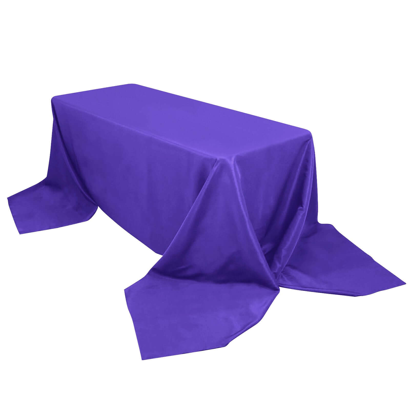 Premium Polyester 90"x156" Rectangle Tablecloth Purple - Seamless 220GSM Stain-Resistant Table Cover Tablecloths HIER_2181
