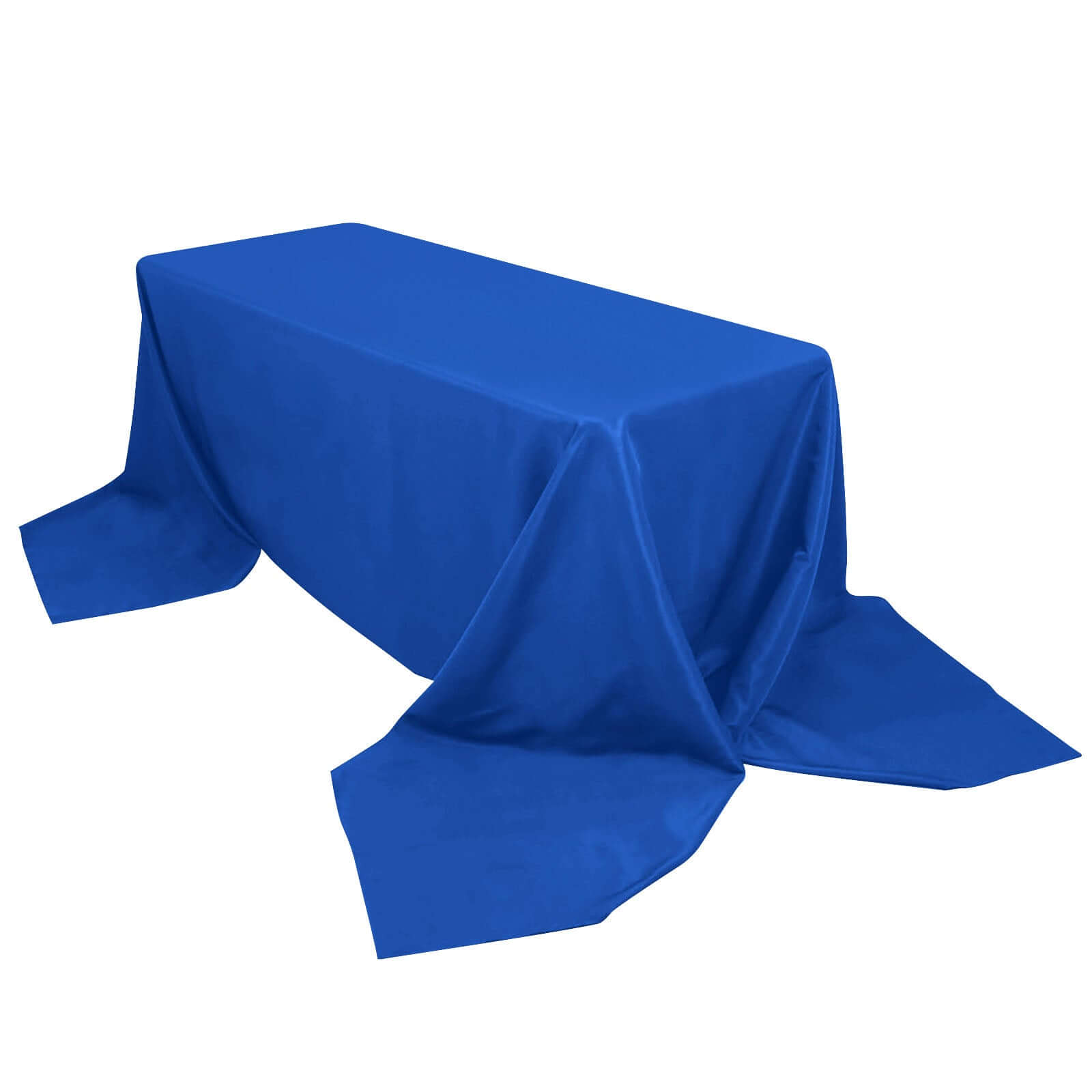 Premium Polyester 90"x156" Rectangle Tablecloth Royal Blue - Seamless 220GSM Stain-Resistant Table Cover Tablecloths HIER_2181