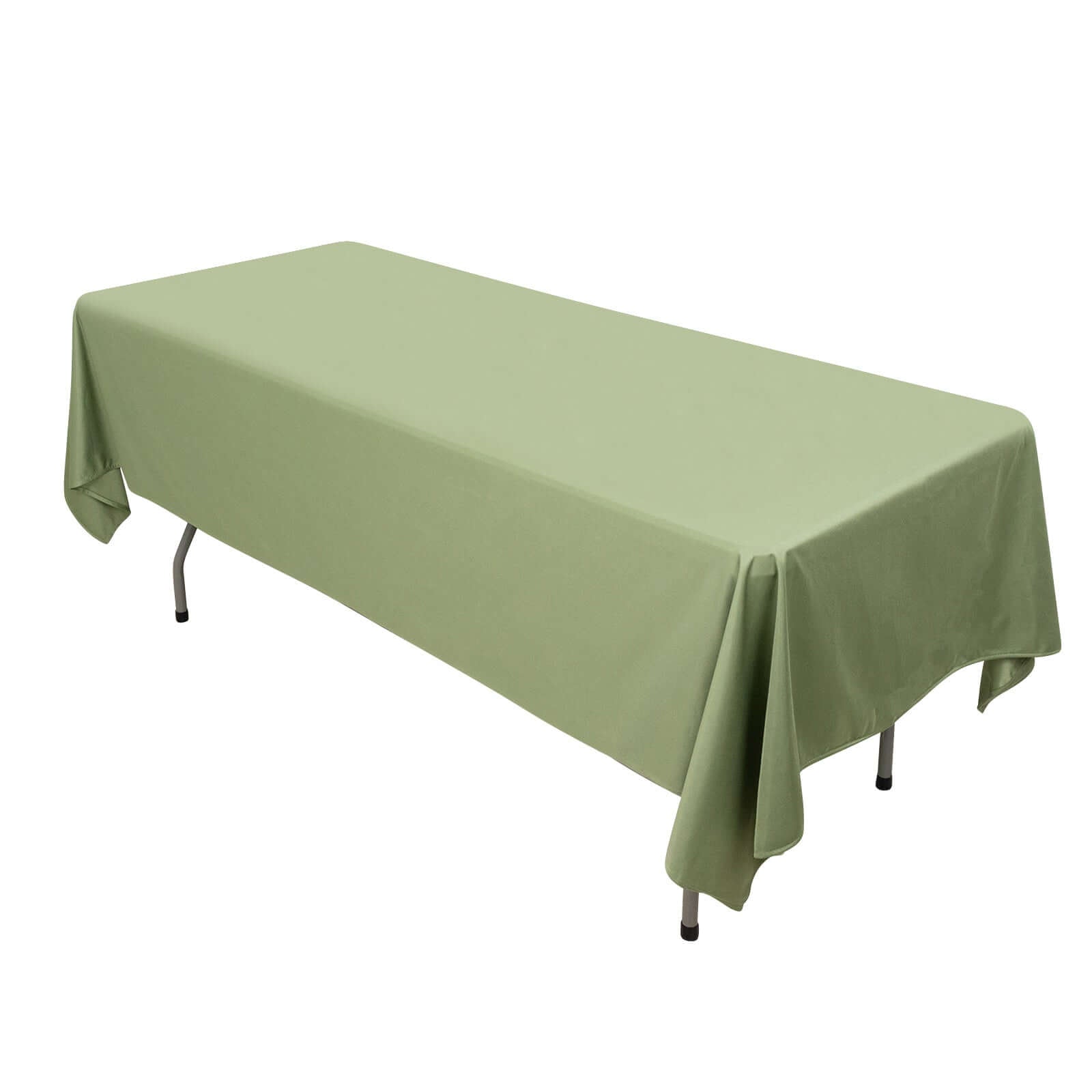 Premium Scuba Rectangular 60"x102" Tablecloth Dusty Sage Green - Wrinkle Free & Stain Resistant Table Cover Tablecloths HIER_2182