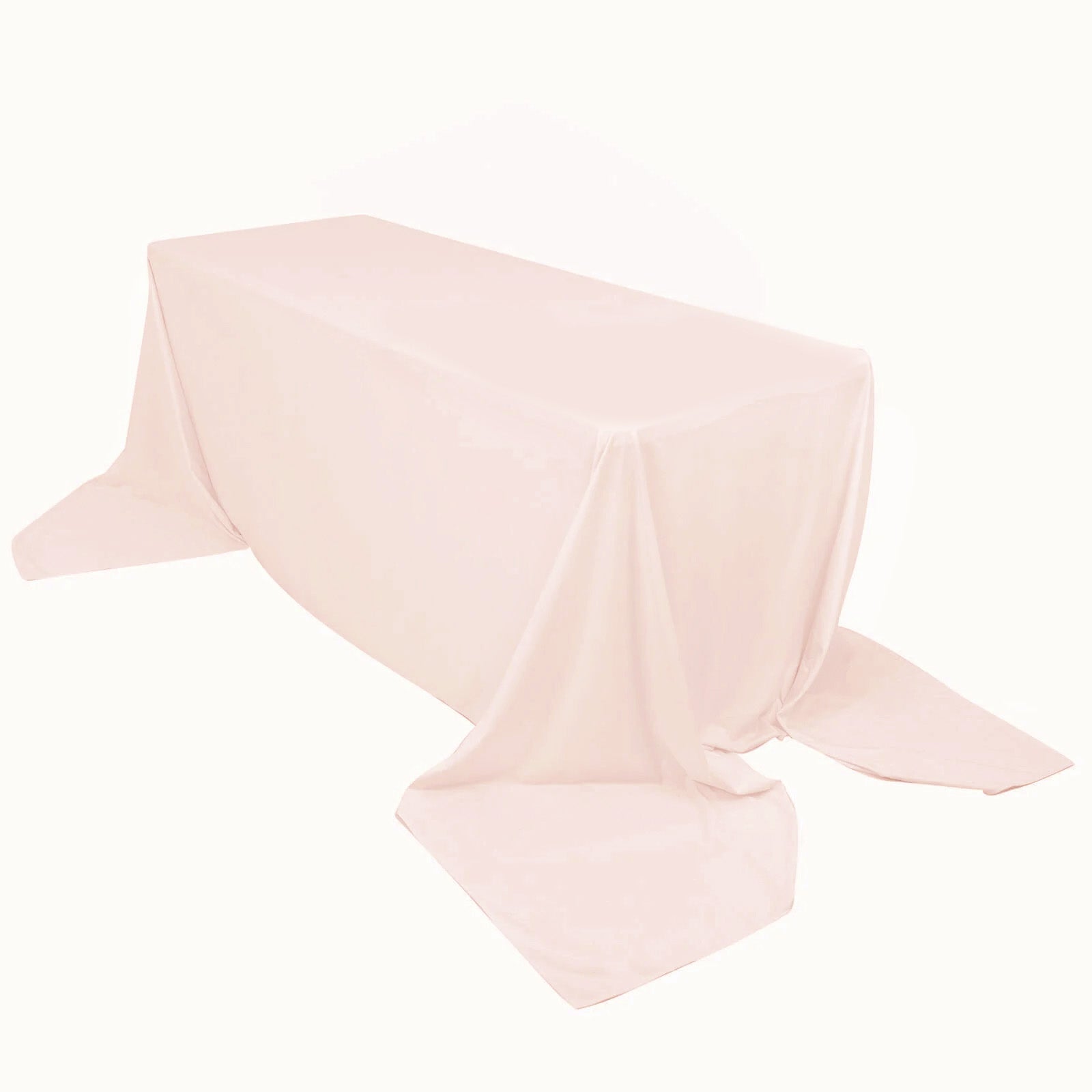 Premium Scuba Rectangular 90"x156" Tablecloth Blush - Wrinkle Free, Stain Resistant & Seamless Table Cover Tablecloths HIER_2182