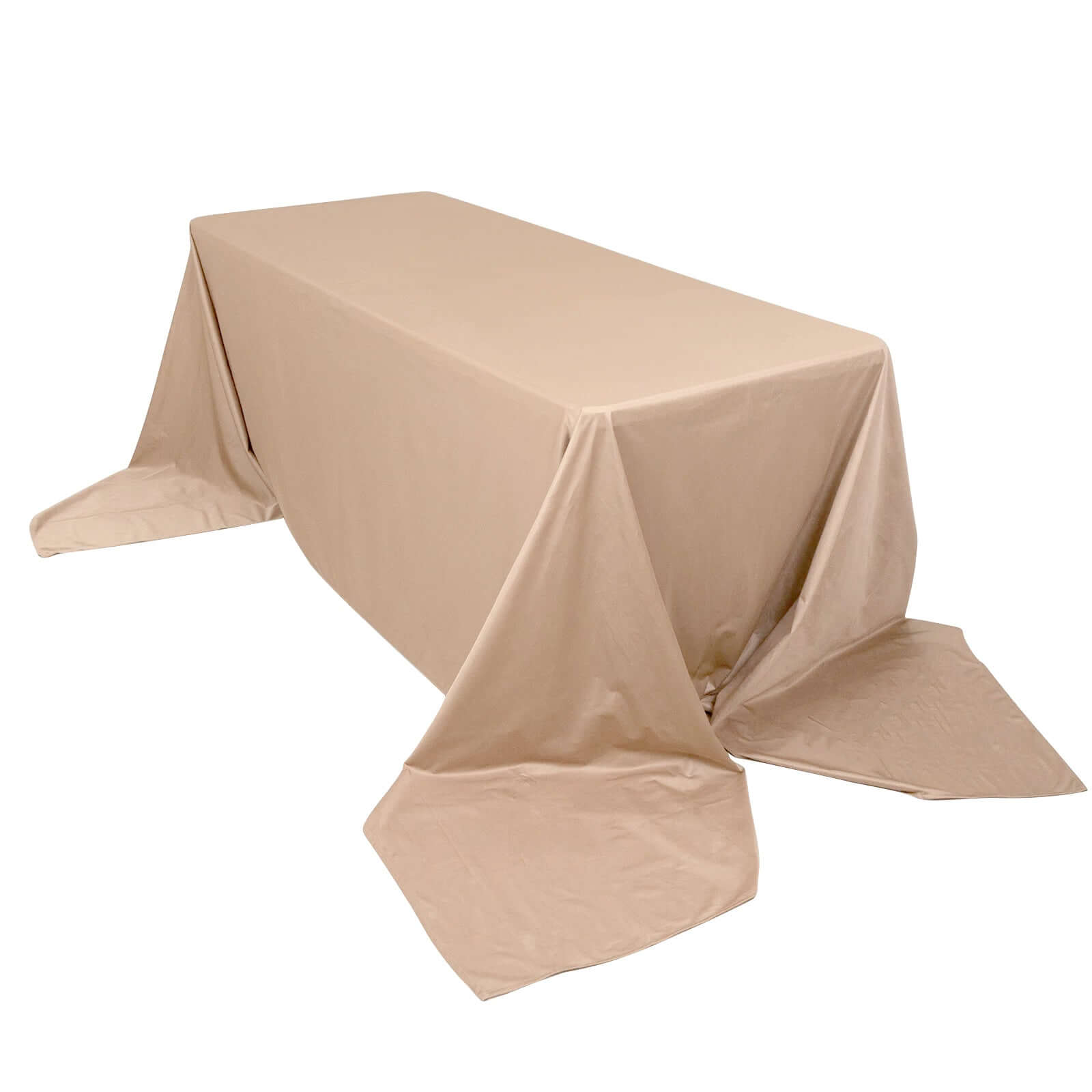Premium Scuba Rectangular 90"x156" Tablecloth Nude - Wrinkle Free, Stain Resistant & Seamless Table Cover Tablecloths HIER_2182