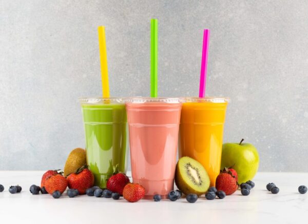 Jumbo Plastic Smoothie Straws
