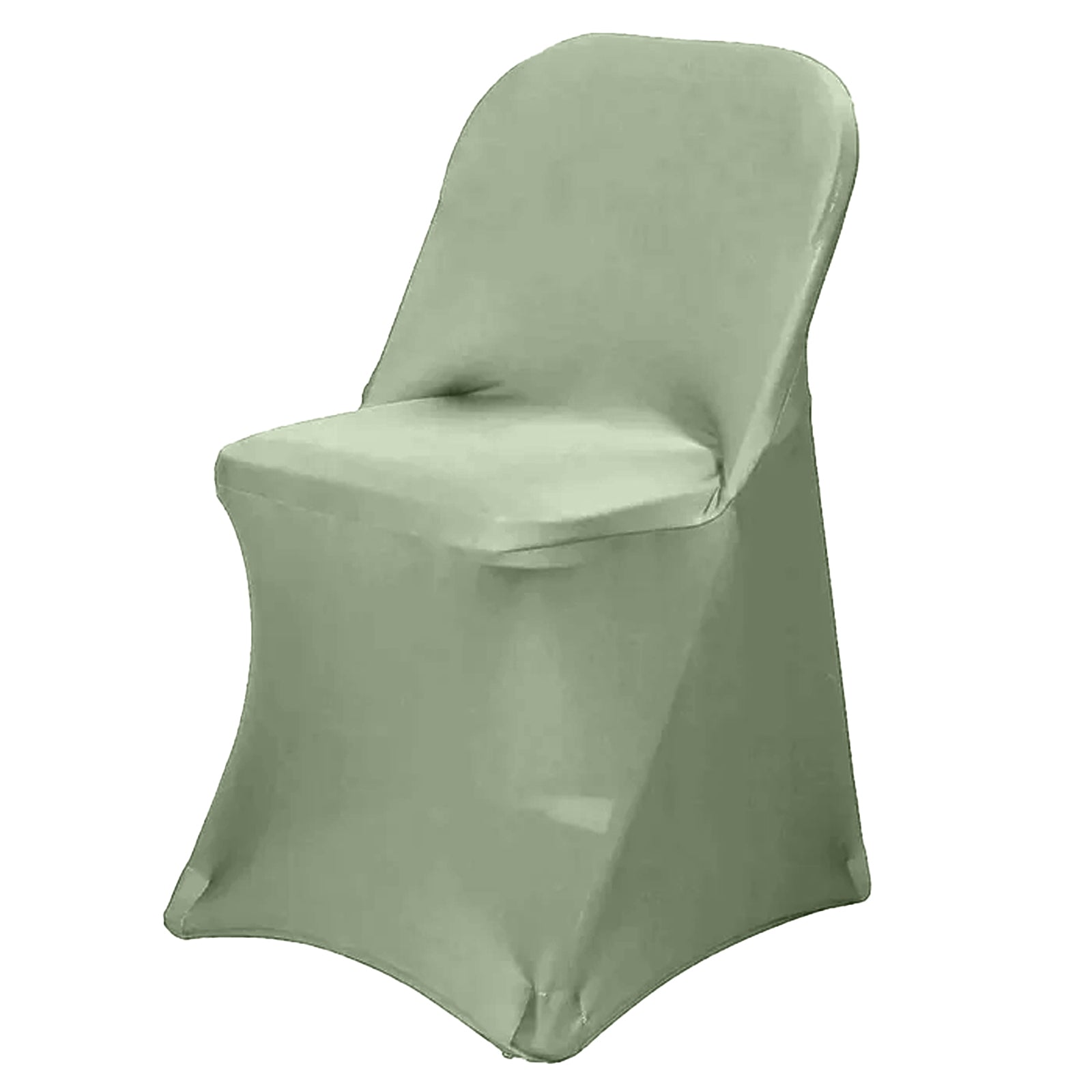 Stretch Spandex Chair Cover Dusty Sage Green for Folding Chairs - Reusable & Wrinkle-Resistant 160GSM Fitted Slipcover Chair Covers HIER_3221