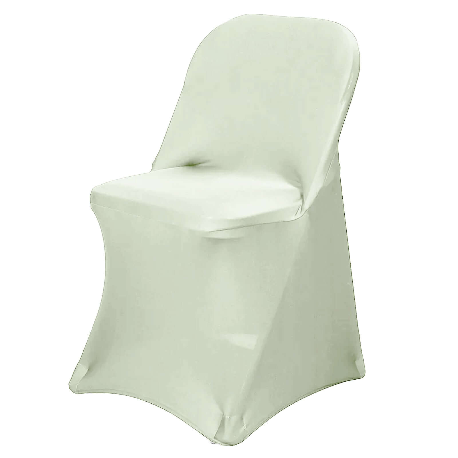 Stretch Spandex Chair Cover Sage Green for Folding Chairs - Reusable & Wrinkle-Resistant 160GSM Fitted Slipcover Chair Covers HIER_3221